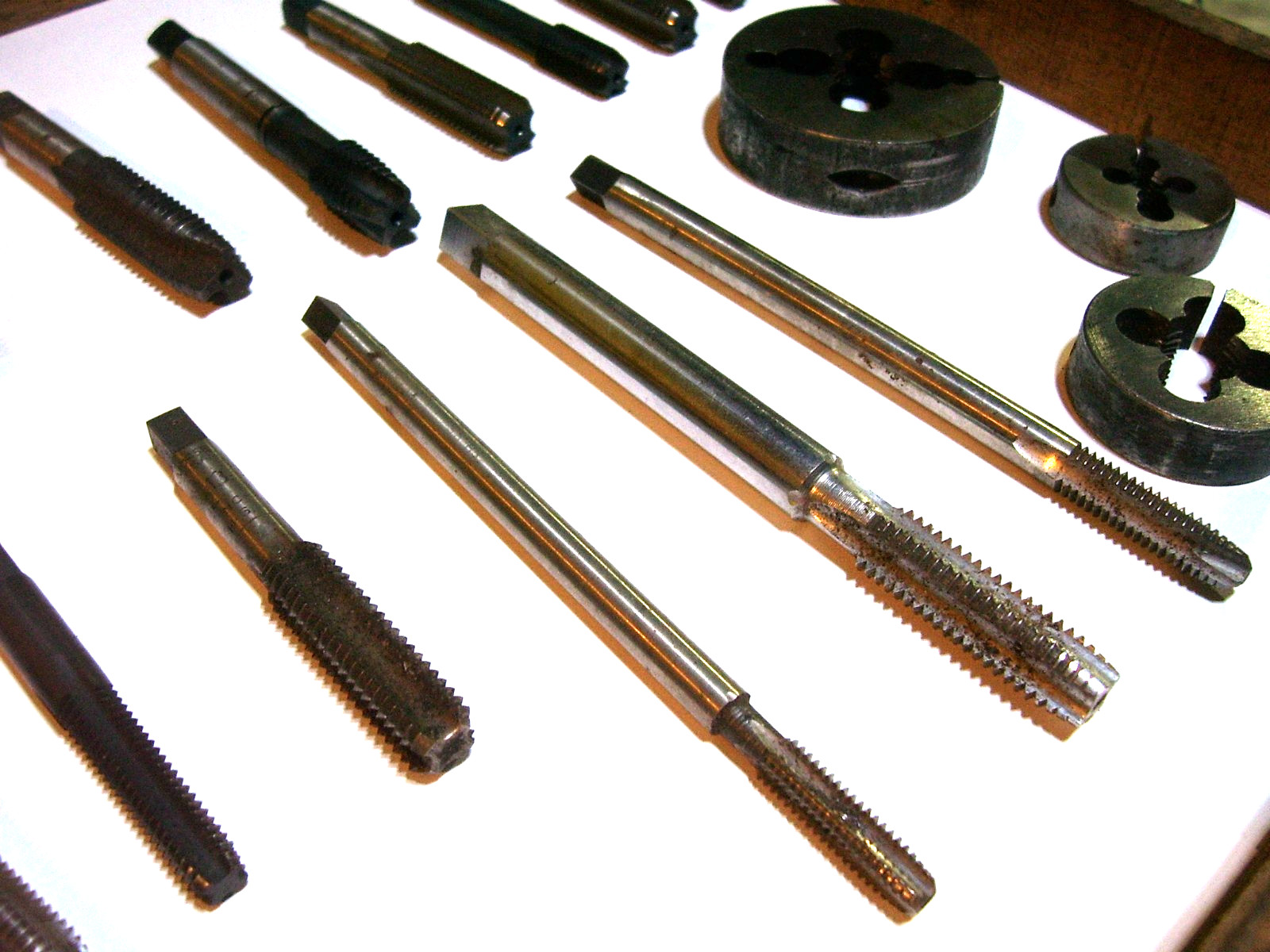 Lot of 42 Tap & Die Machinist Tools, mixed vintage