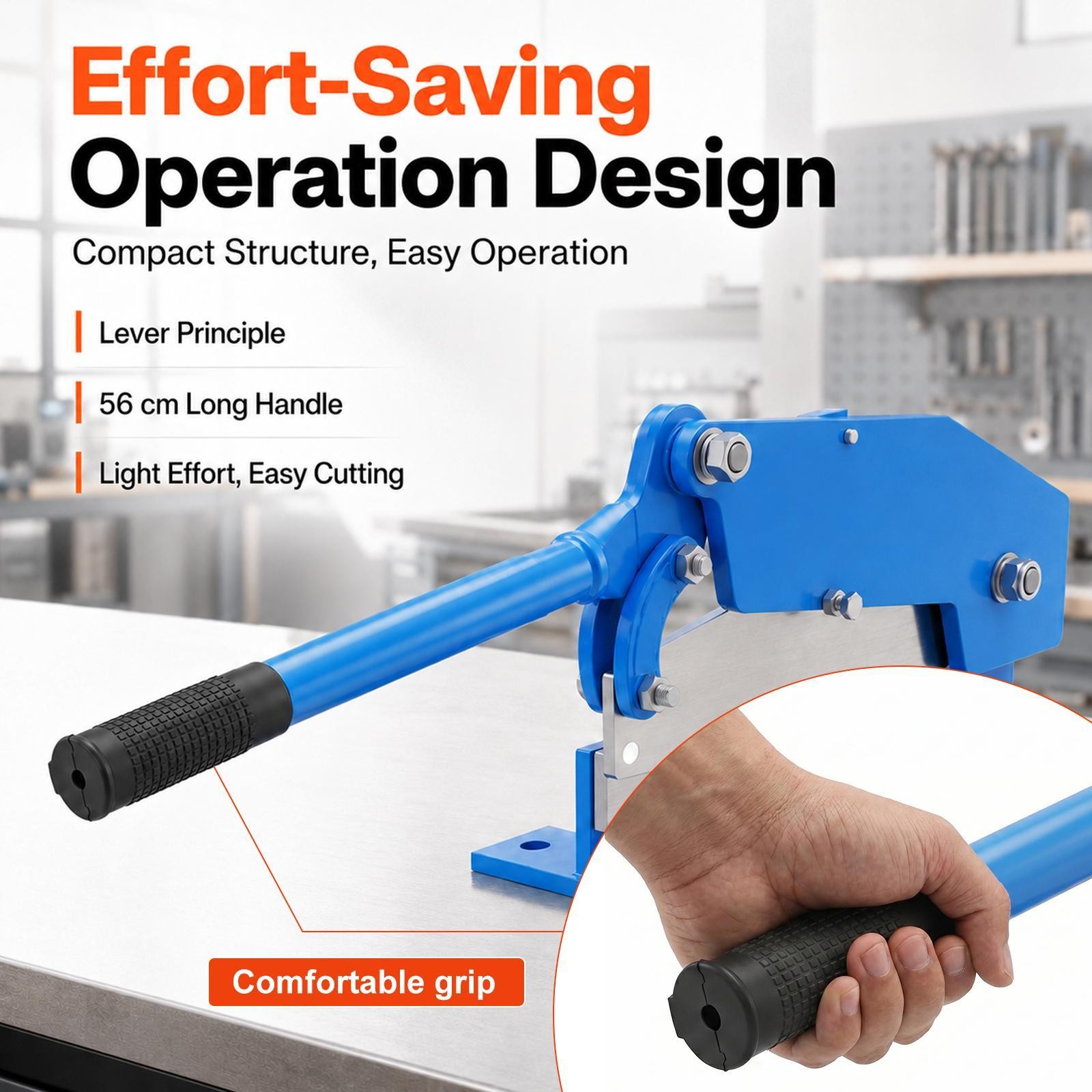 12″ Manual Metal Sheet Cutter for Benchtop Use, Q235 Steel Processing