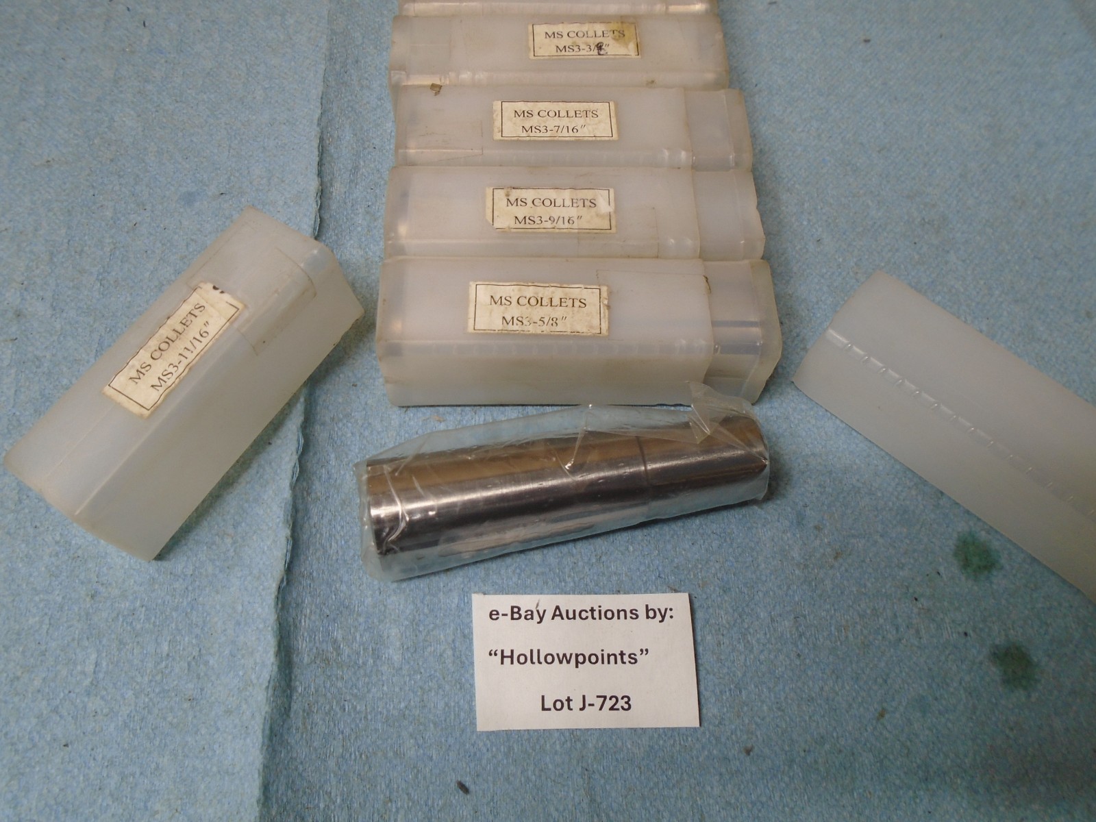 8 Asst. Unbranded MS3 Lathe Collets w/ 3/8″-16 Drawbar Thread + FREE GIFT J723