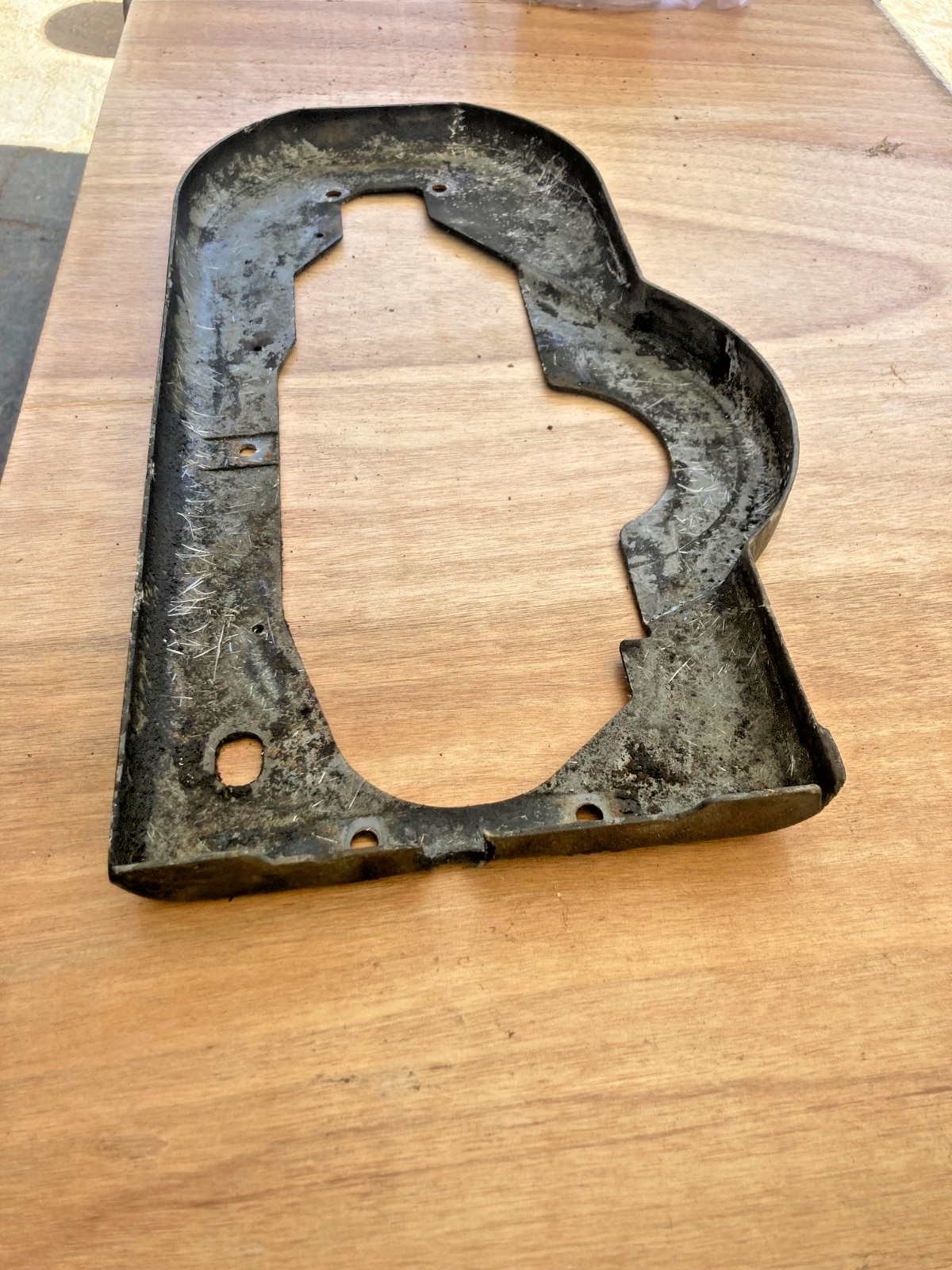 Late (’61-’62) Walker Turner 20″ Drill Press Fiberglas Belt Cover Guard Assembly