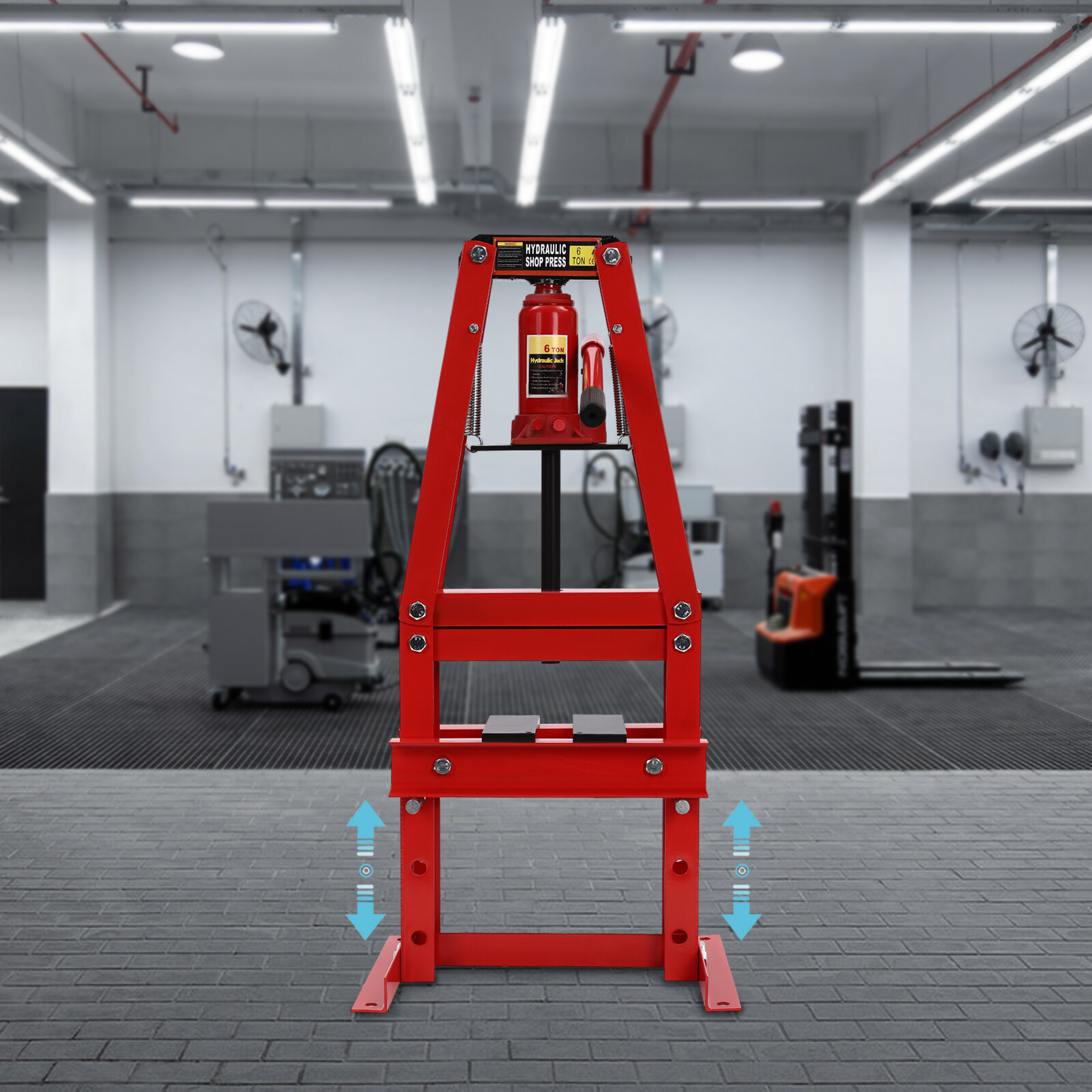 Manual Hydraulic Press 6T Hydraulic Shop Press Hydraulic Press with Plates