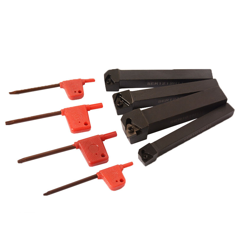 4PCS Lathe Turning Tool Holder Boring Bar Thread turning tool SER 11ER 16ER CNC