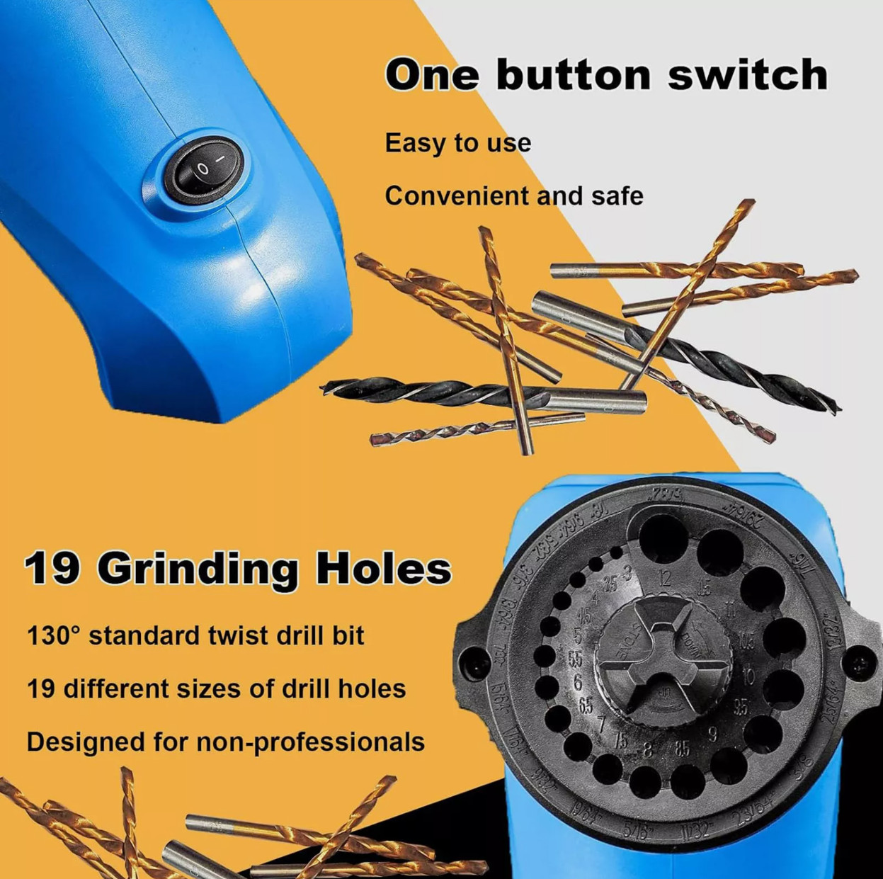 Electric Drill Bit Sharpener Twist Drill Grinding Machine 3-12MM Drill Milling