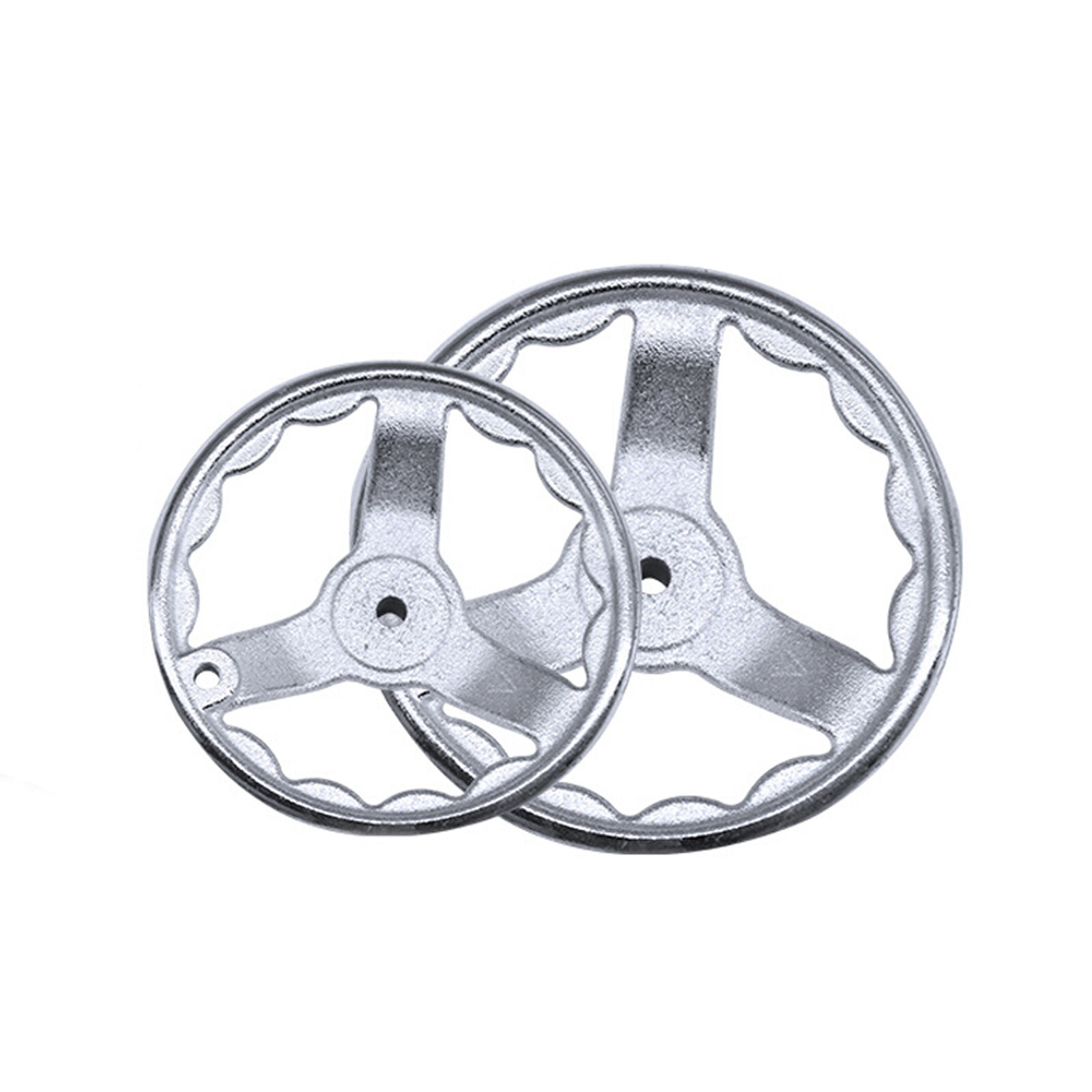 3″ – 14″ Metal Machinery Handwheel 3-spoke Hand Wheel Chrome Plated for Milling