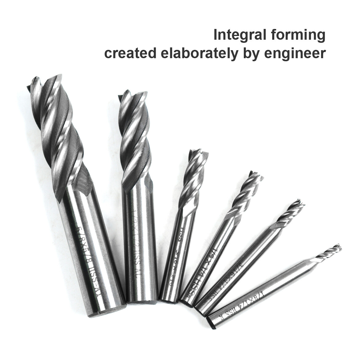 US 4/5/8/10pcs 1/4″Shank 1/8″ 3/16″ 1/4″End Mill Cutter CNC Router Bits 4 Flute