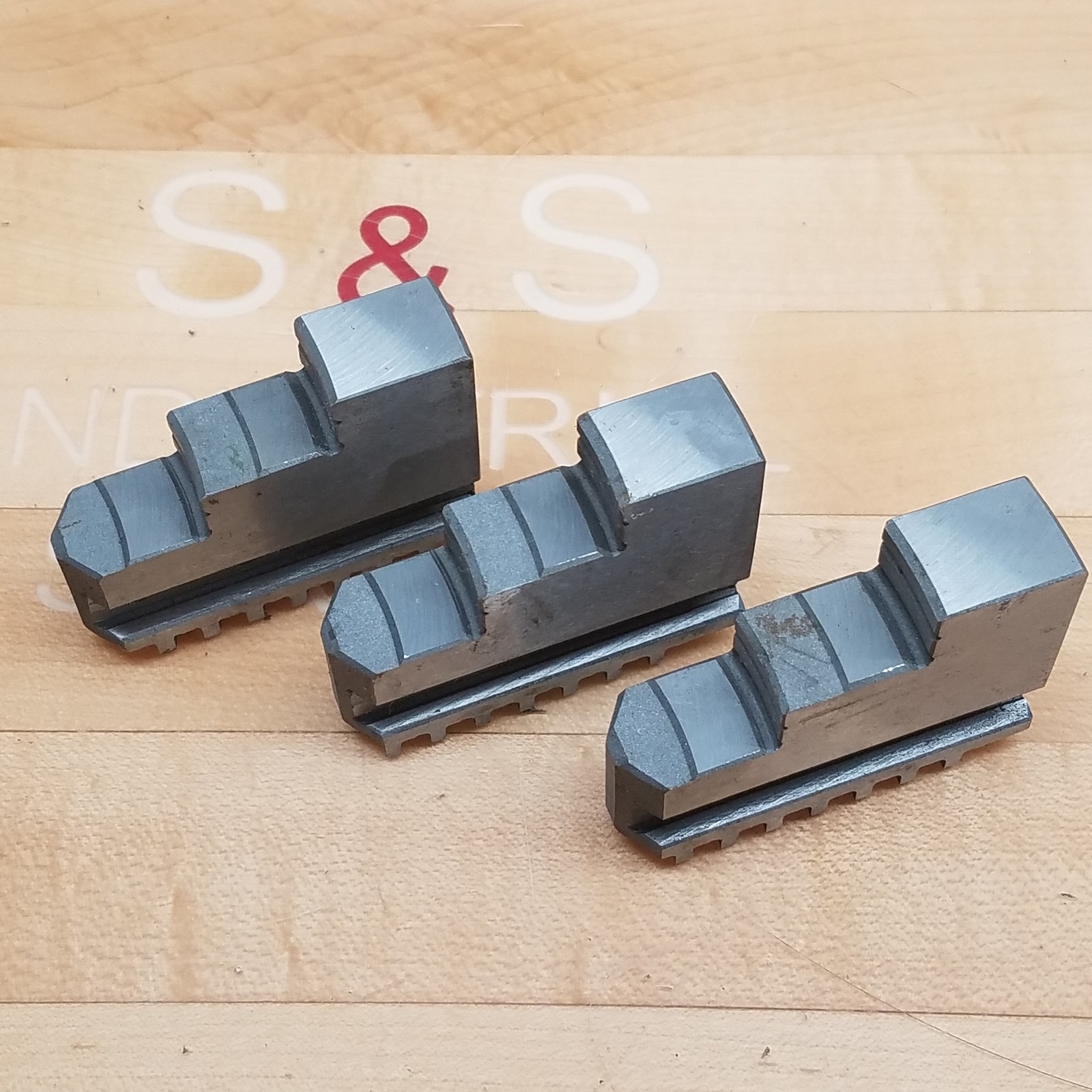 6540 Chuck Jaws for Lathe, 3 Piece Set, 2-3/4 x 2-1/8 x 3/4 – USED