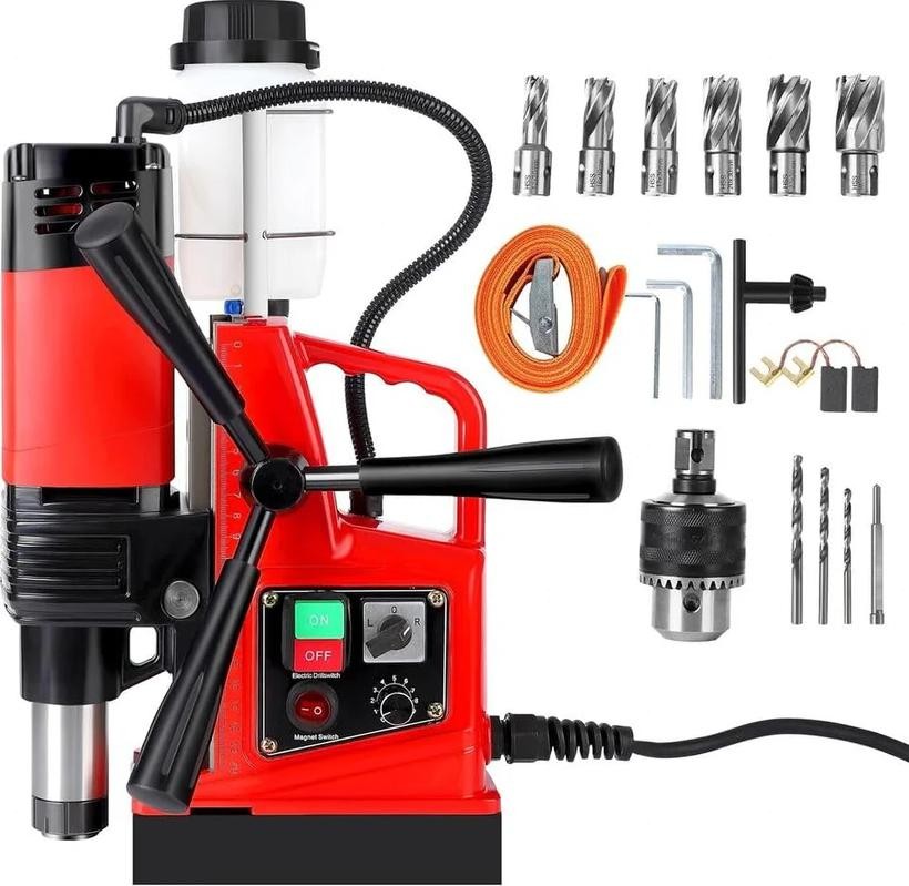 Garvee 1300W Magnetic Drill Press 810RPM Portable Core Drill for Home Industrial