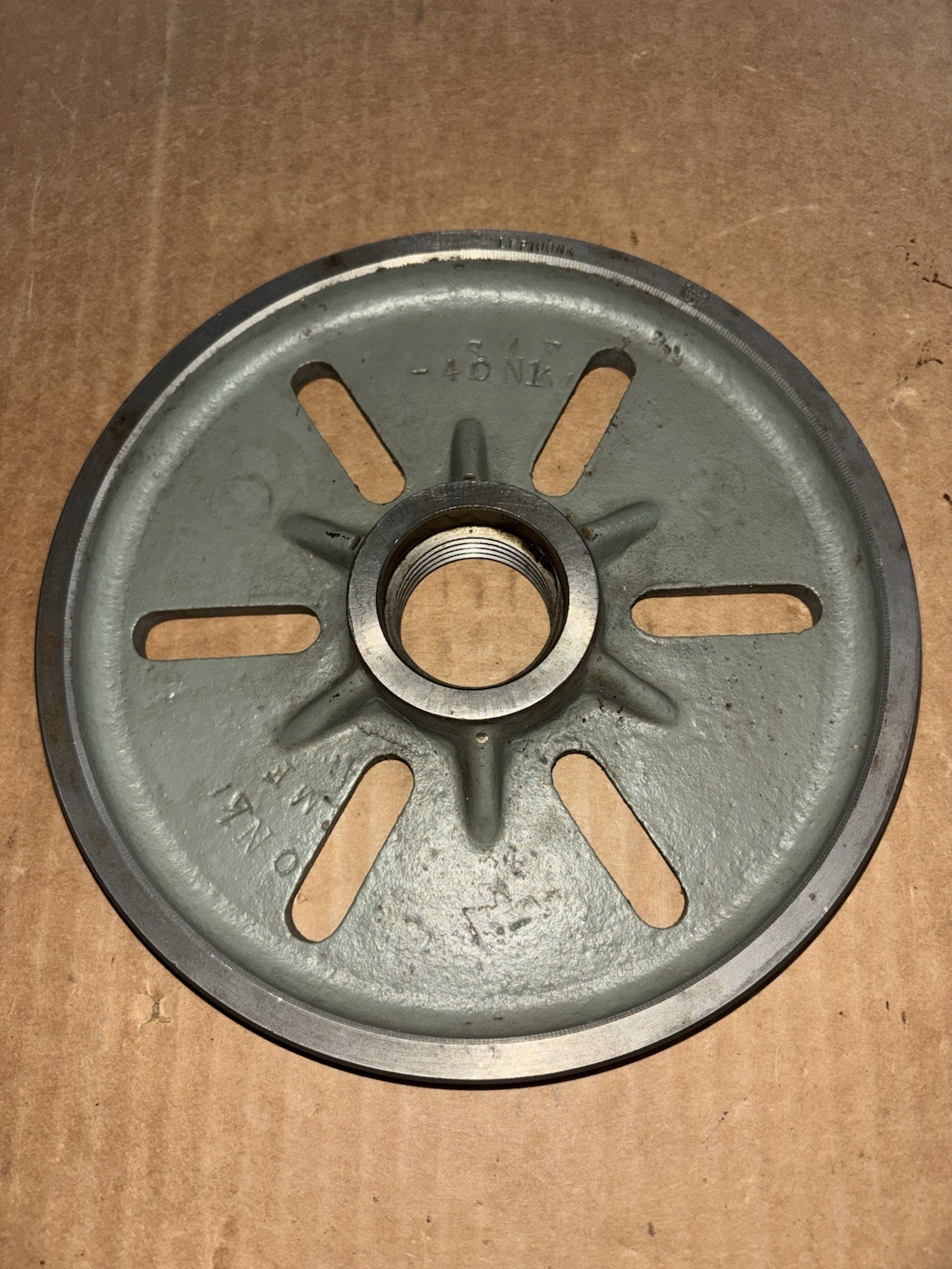 South Bend Slotted Face Plate 7-3/8″ LFP-100N 40N1, ONK1, threaded 1-1/2” x 8