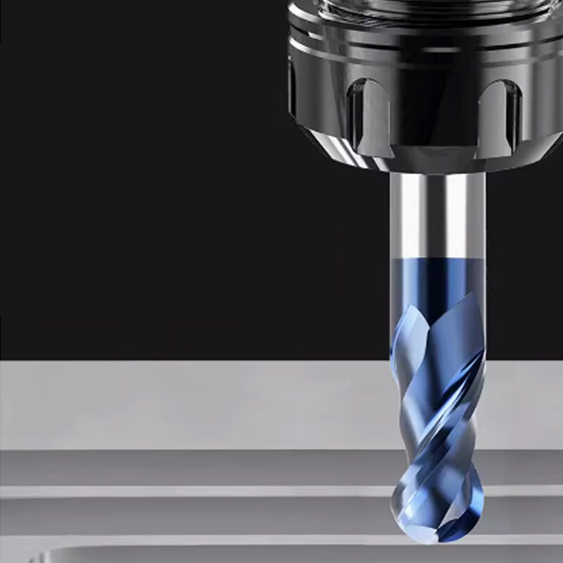2 Flute Spiral Ball Nose End Mill Carbide Milling Cutter Router Bits Tool New