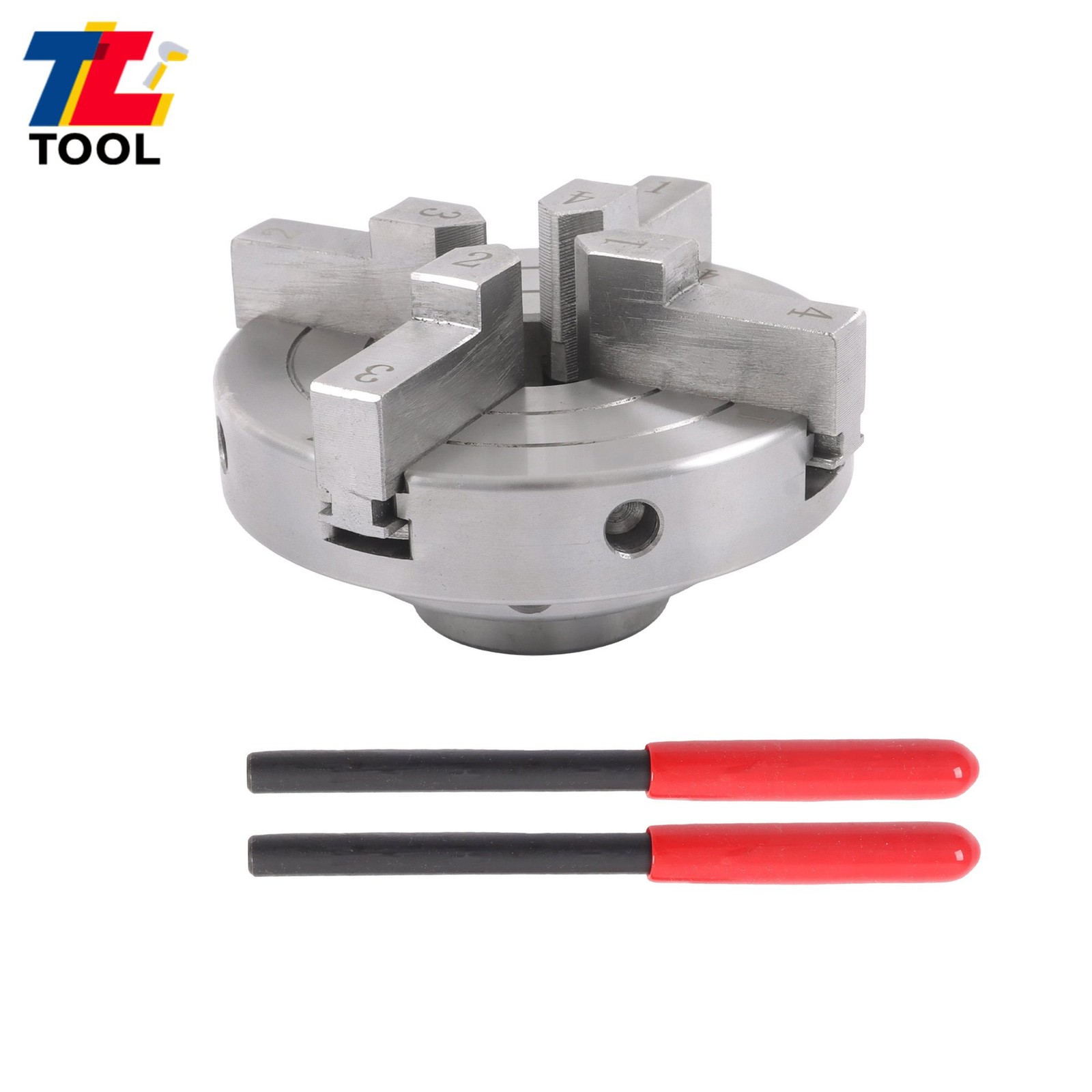 4 Inch High Concentricity 4 Jaw Lathe Chuck Set 1×8 TPI Self Centering