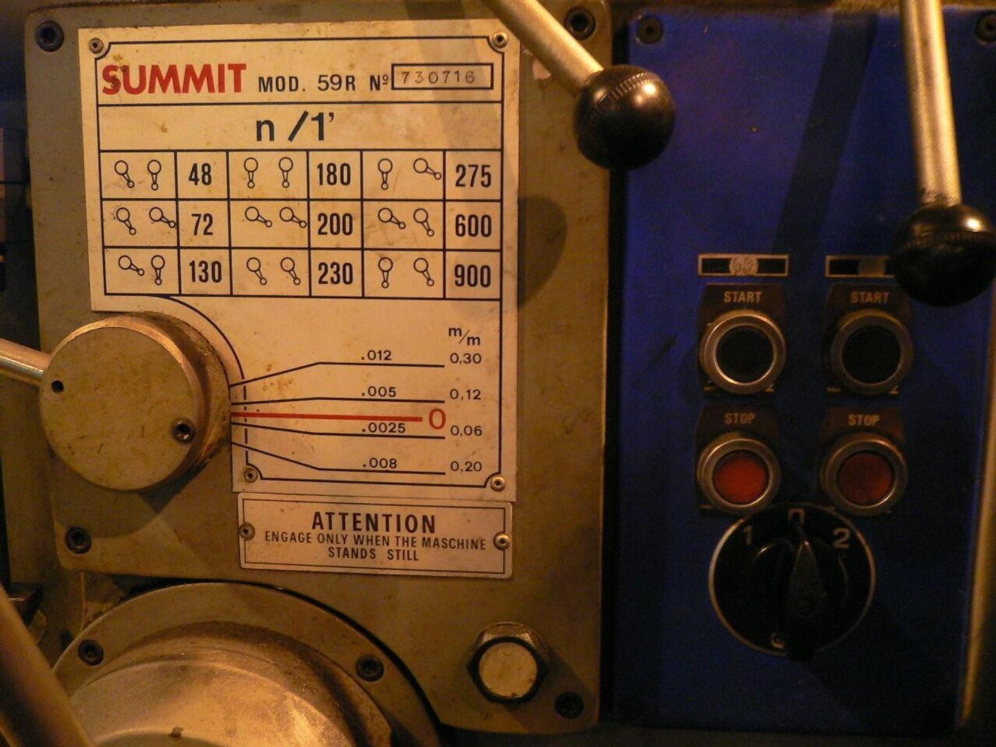 30″ Summit Geared Head Drill Press | 8′ Column | 4HP | #4 Morse Taper