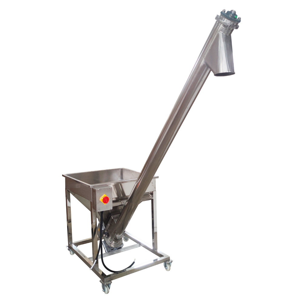 Electric Screw Conveyor Feeder Auger Hopper 1.7m Height 220V 1.1KW Single-phase