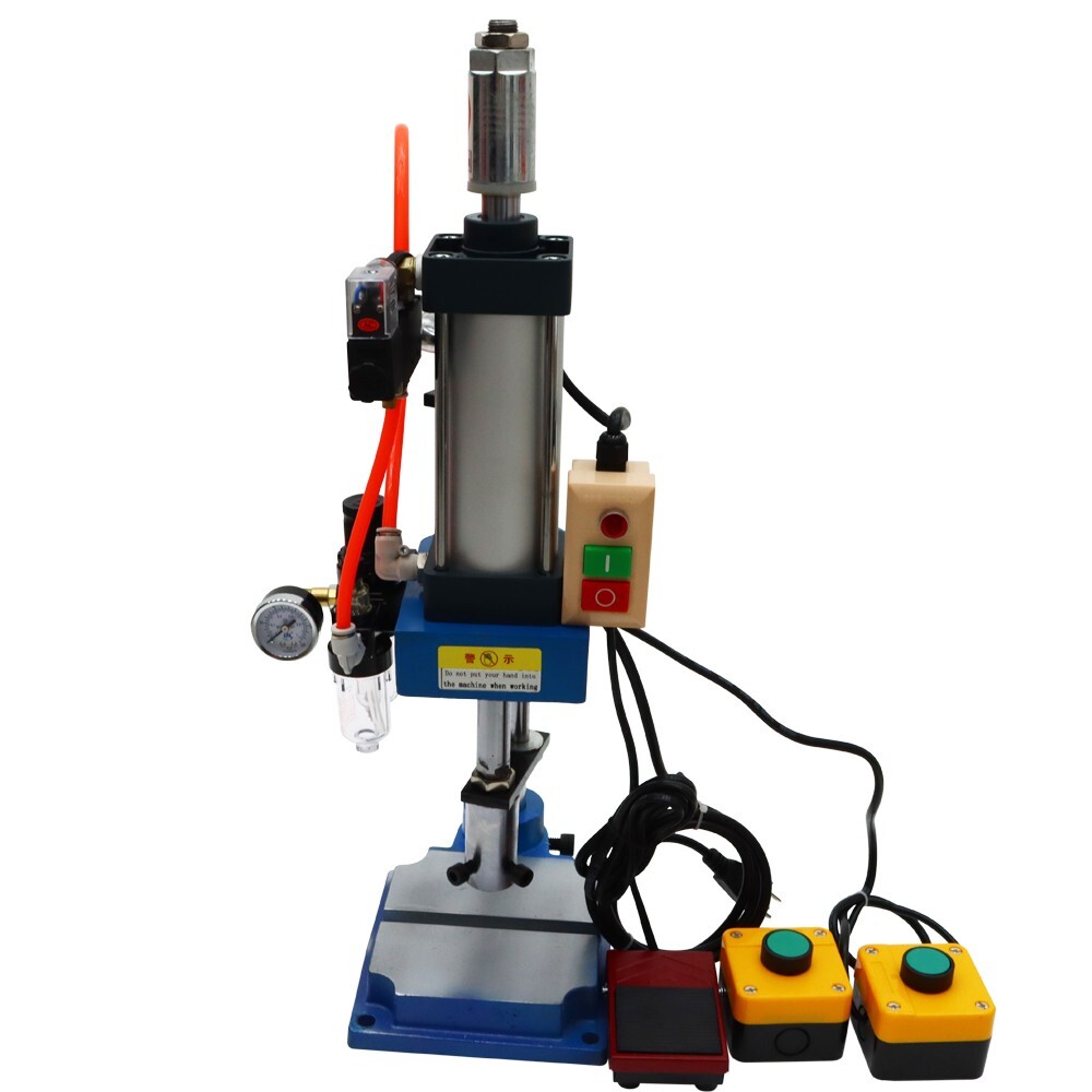 TECHTONGDA 110V 440Lb/200kg Pneumatic Punch Press Machine with 2 Buttons