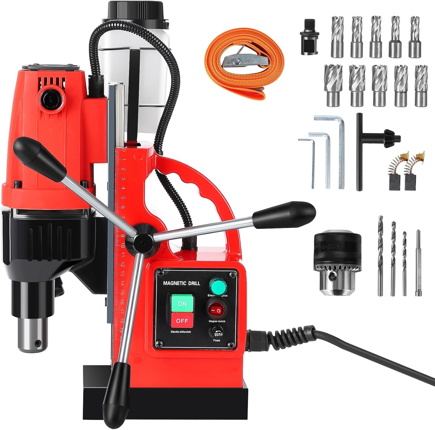 Magnetic Drill Press 1.6″/2″ Electric Mag Drill 2248lb/10000N 810RPM Double Trac