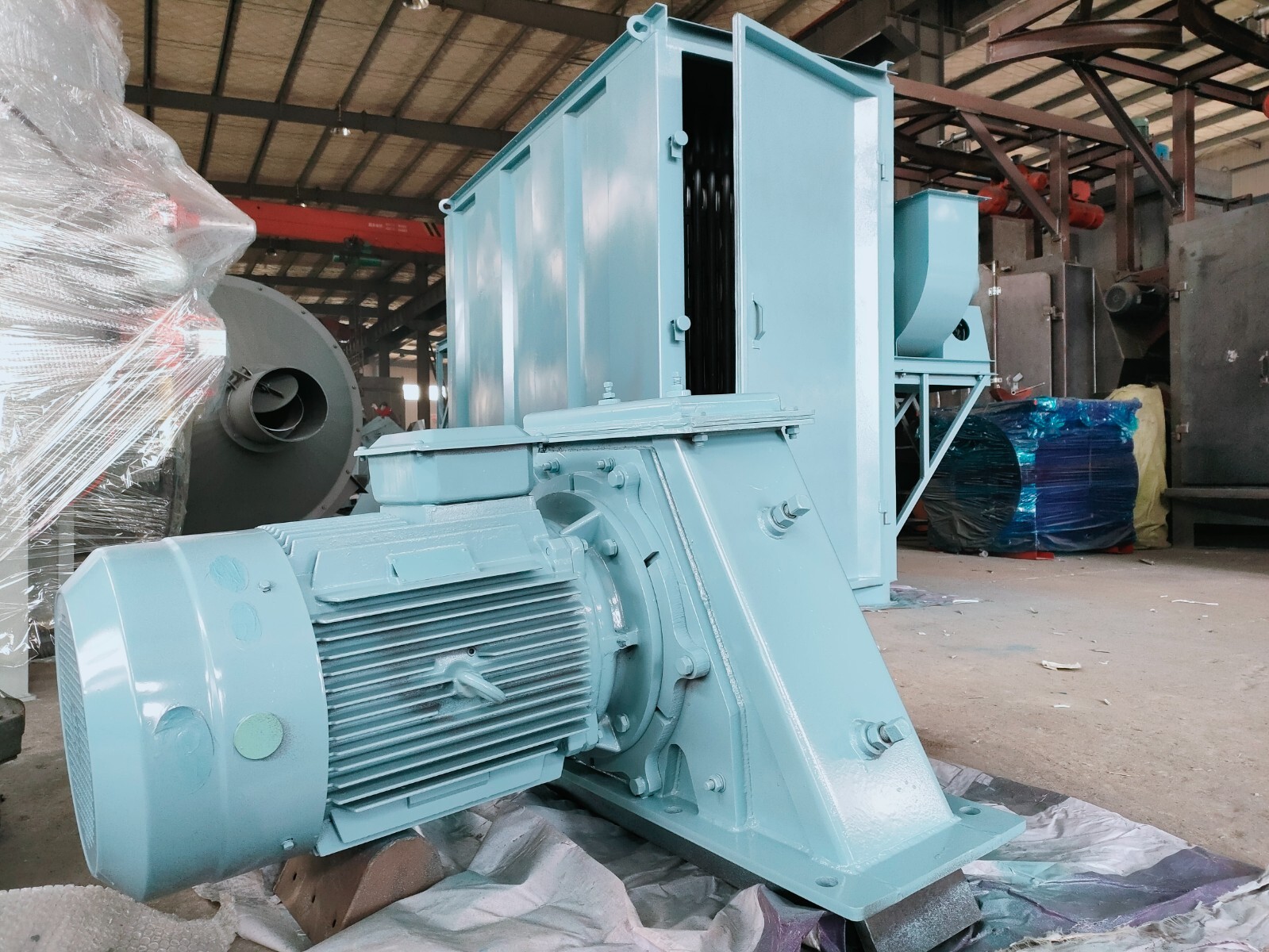 21 Cubic Foot Manganese Drum Shot Blast Machine “System” with Dust Collector