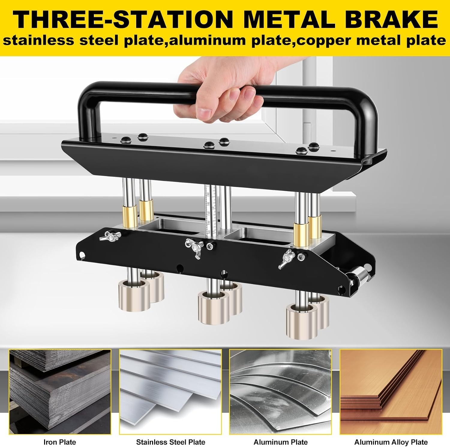 3 Station Edge Roller Bender for 5/8″ to 4″ Elbows | Heavy-Duty Bending Tool