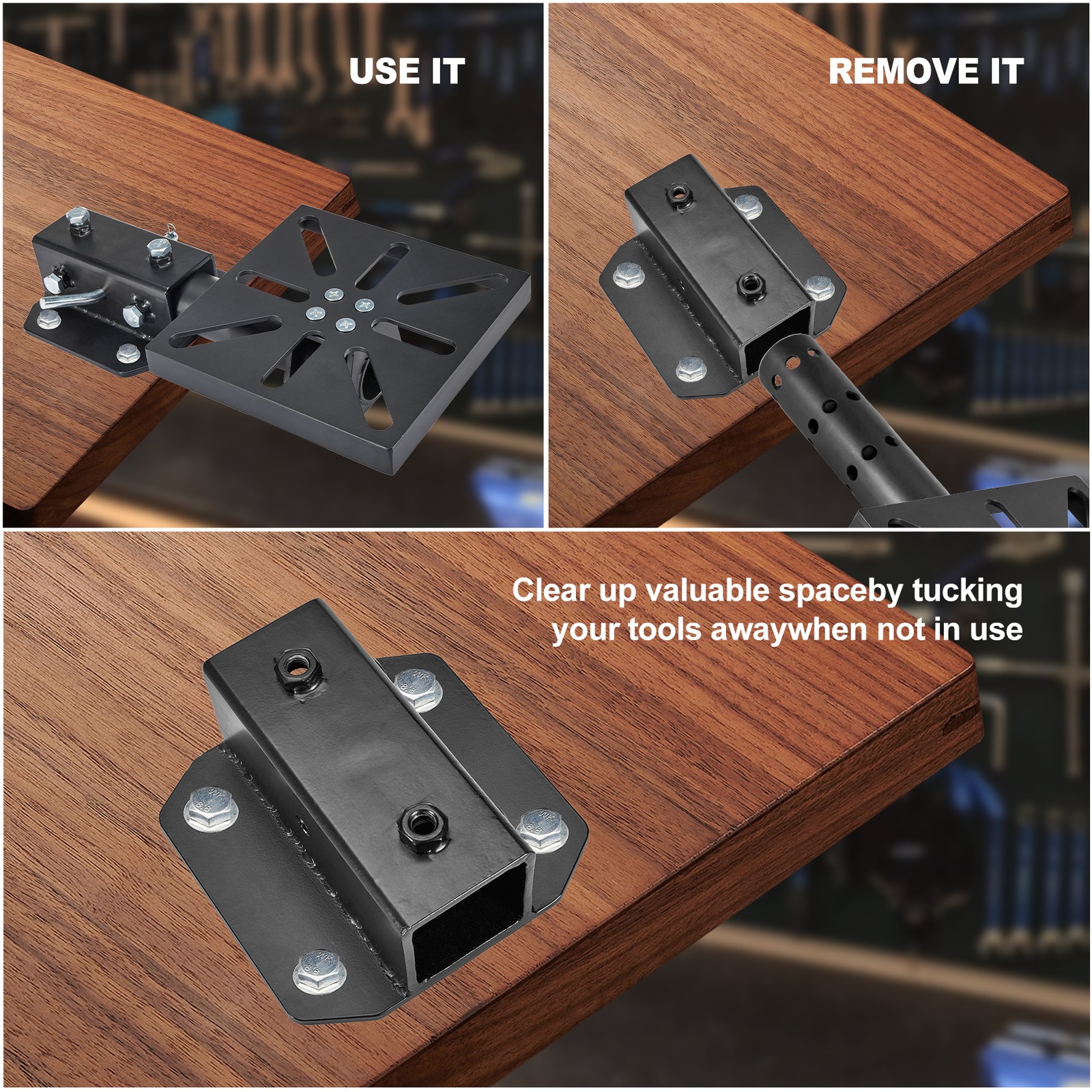 Universal 7.9″ x 7.9″ Mounting Plate Rotating Bench Mount For Bench Vise Grinder