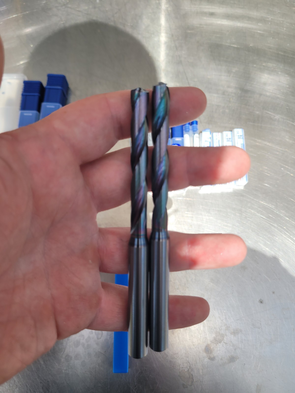 Tool Lot (Carbide Hole Thru Drills, Carbide drills, Tool Holders)
