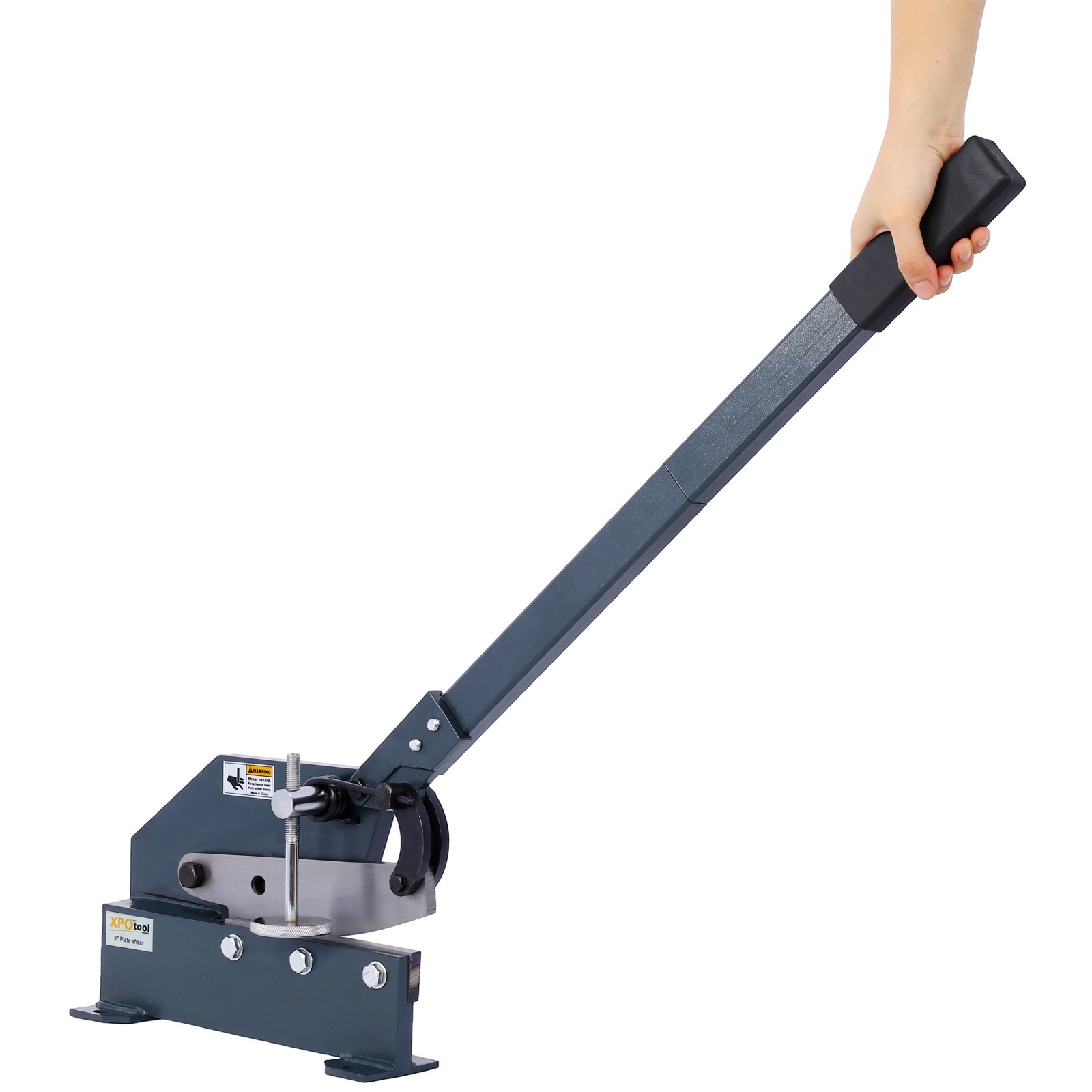 8″ Precision Sheet Metal Plate Shear – Durable Gray Cutting Tool
