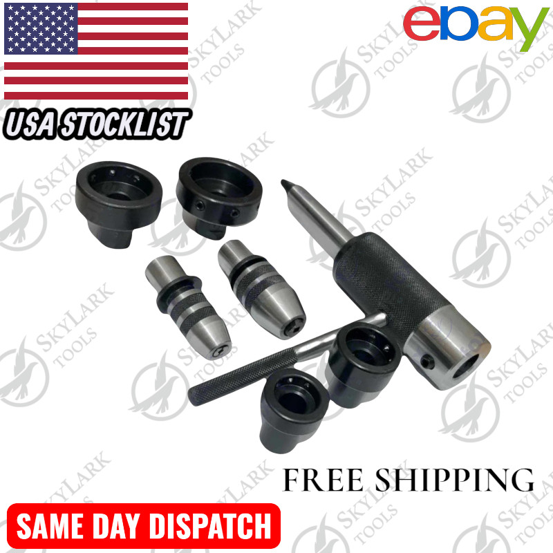 3MT Lathe Tailstock Tap & Die Holder Set | Sliding Floating Type MT3 Shank