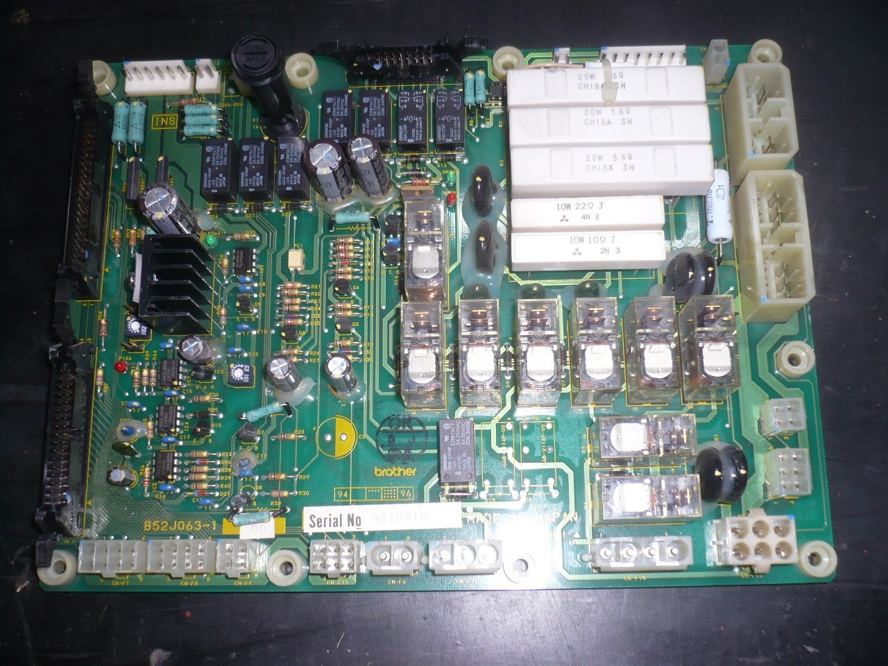 Brother HS-3100 wire edm I/O circuit board, B52J063-1, HS-3600, HS-5100