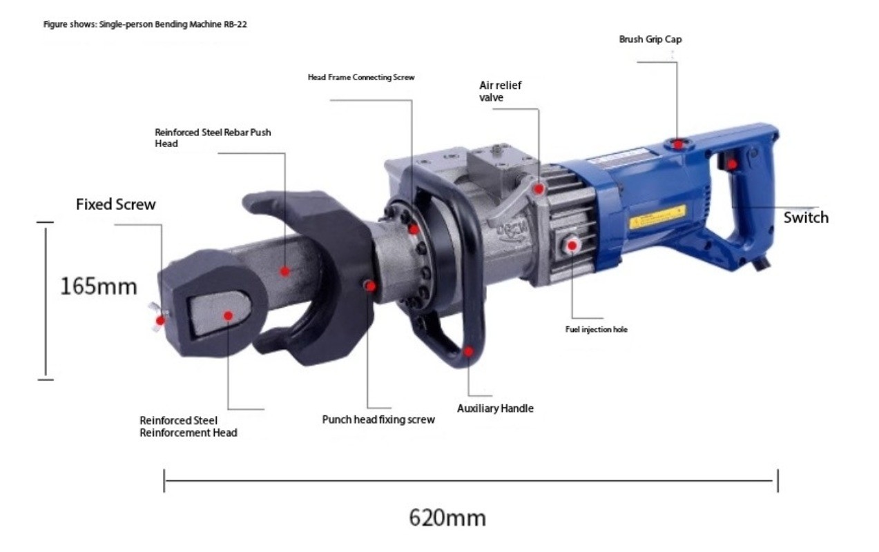 Portable Rebar Bending Machine RB-16 Portable Electric Hydraulic Press