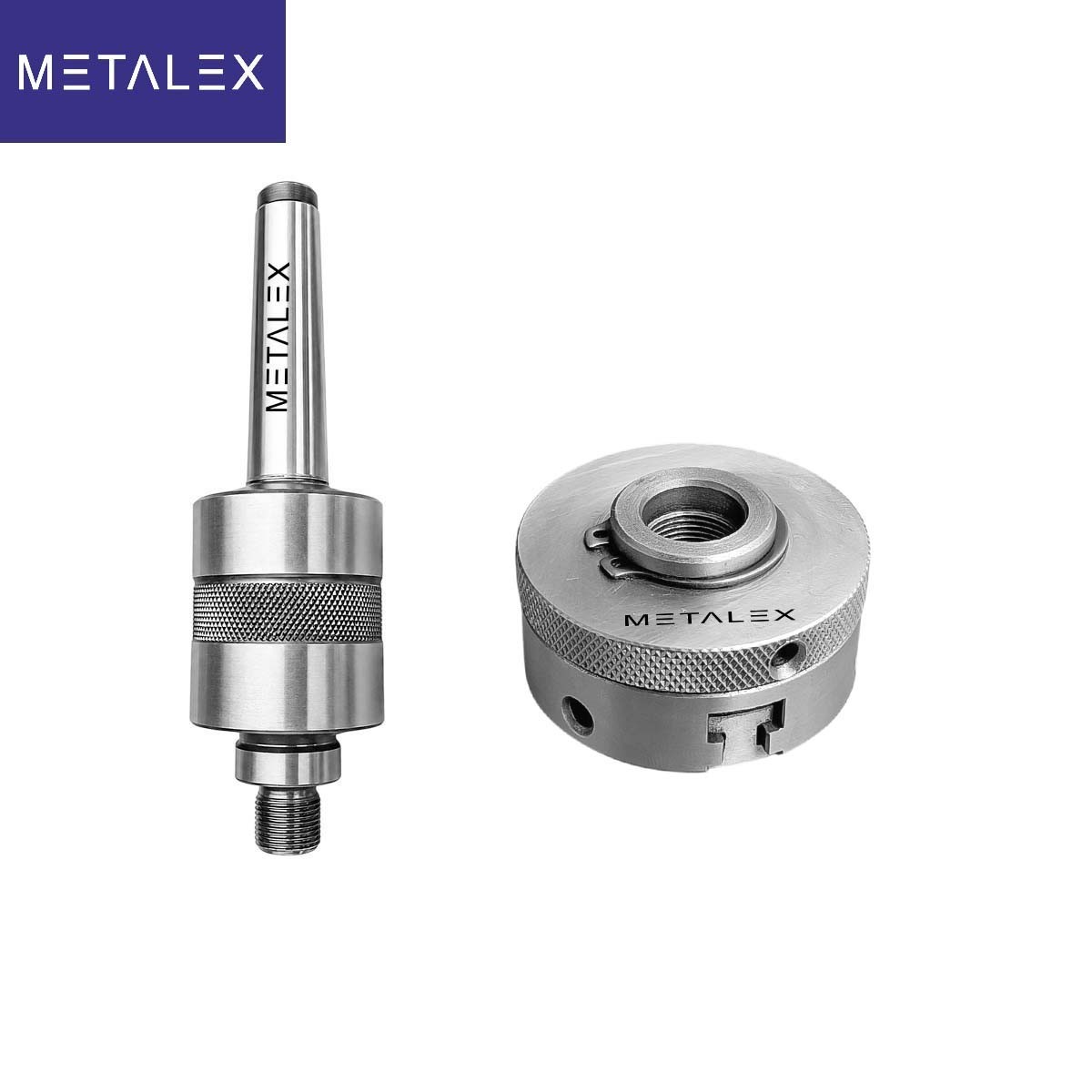 2″ 3 Jaw Self Centering Lathe Chuck MT1 Live Revolving Center Tailstock Adapter