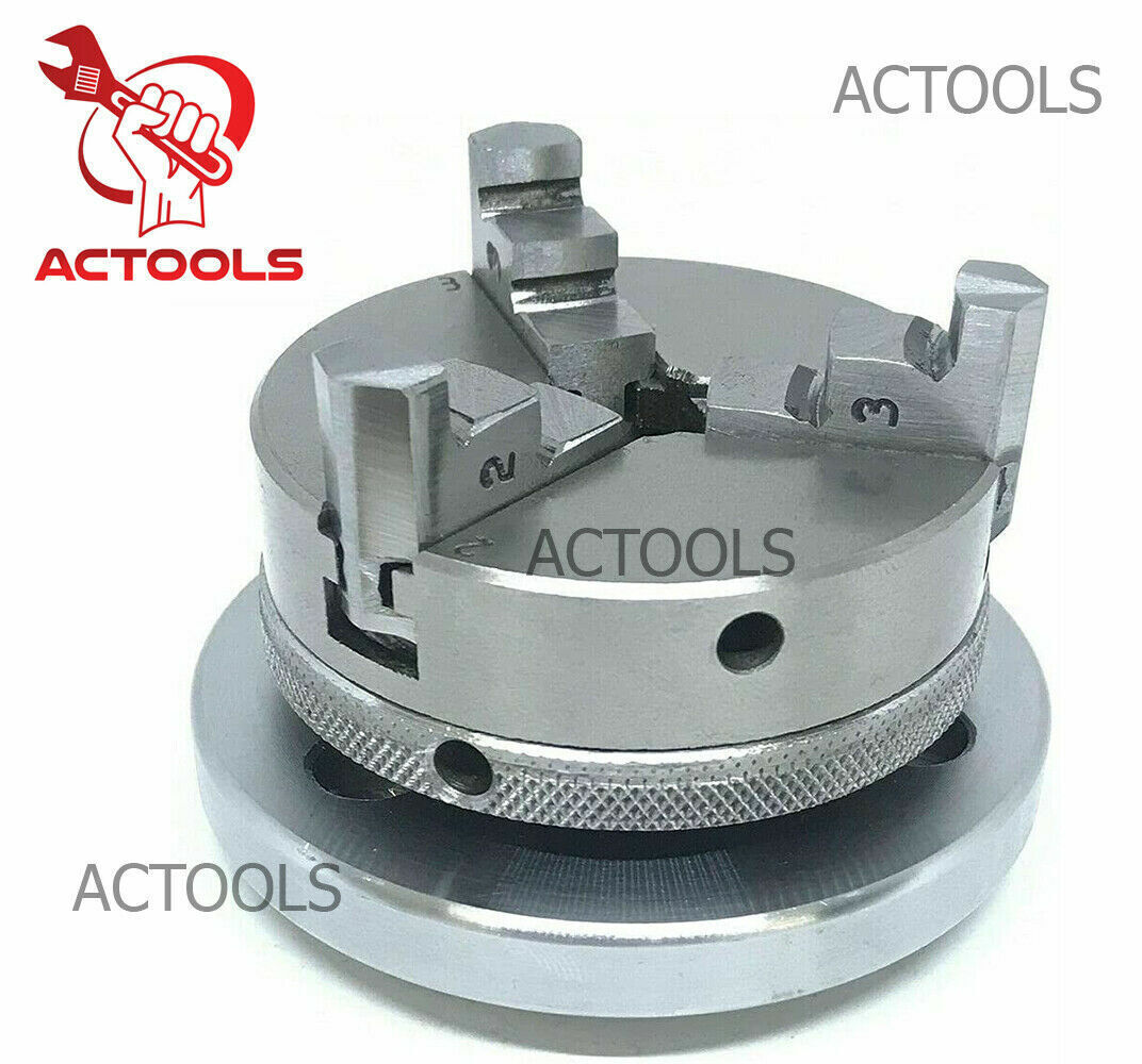 Mini Lathe Chuck 65 mm & MT1 MT2 MT3 MT4 Shank 3 Jaw 2.5″ Self Centering USA
