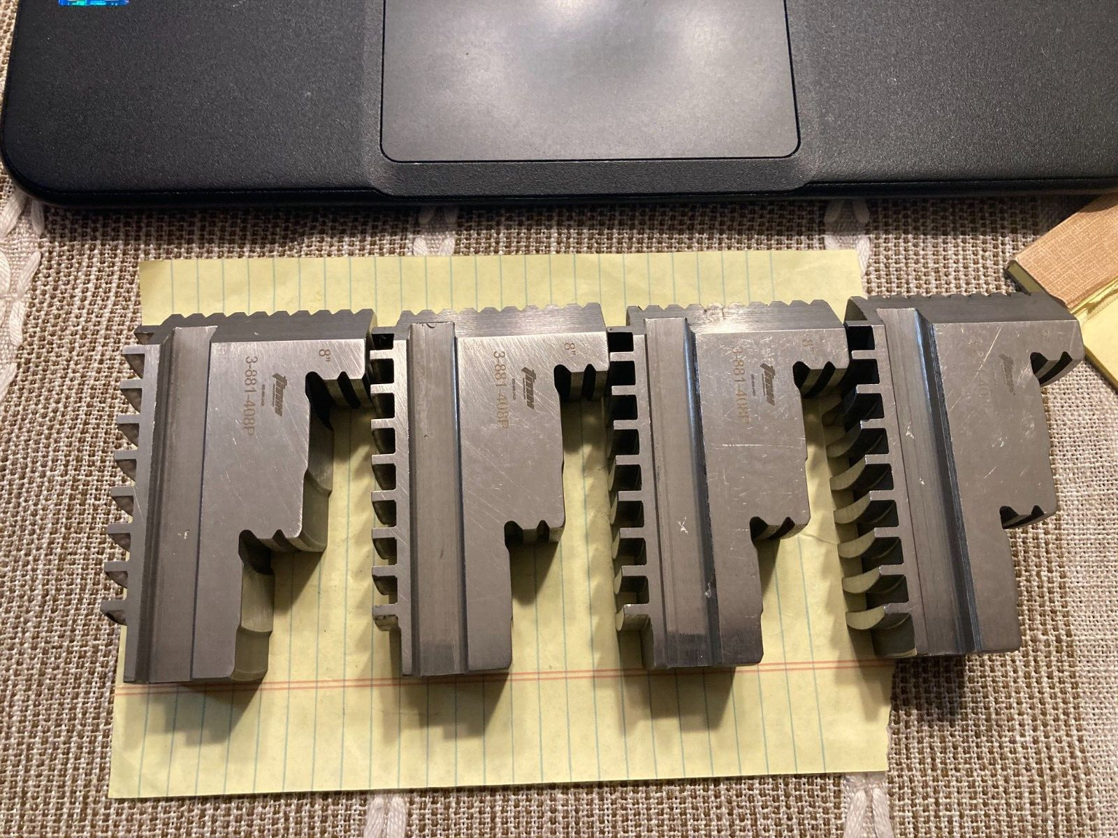 4 pc Set Hard Jaws for 8″ Chuck 3-881-408P TMX