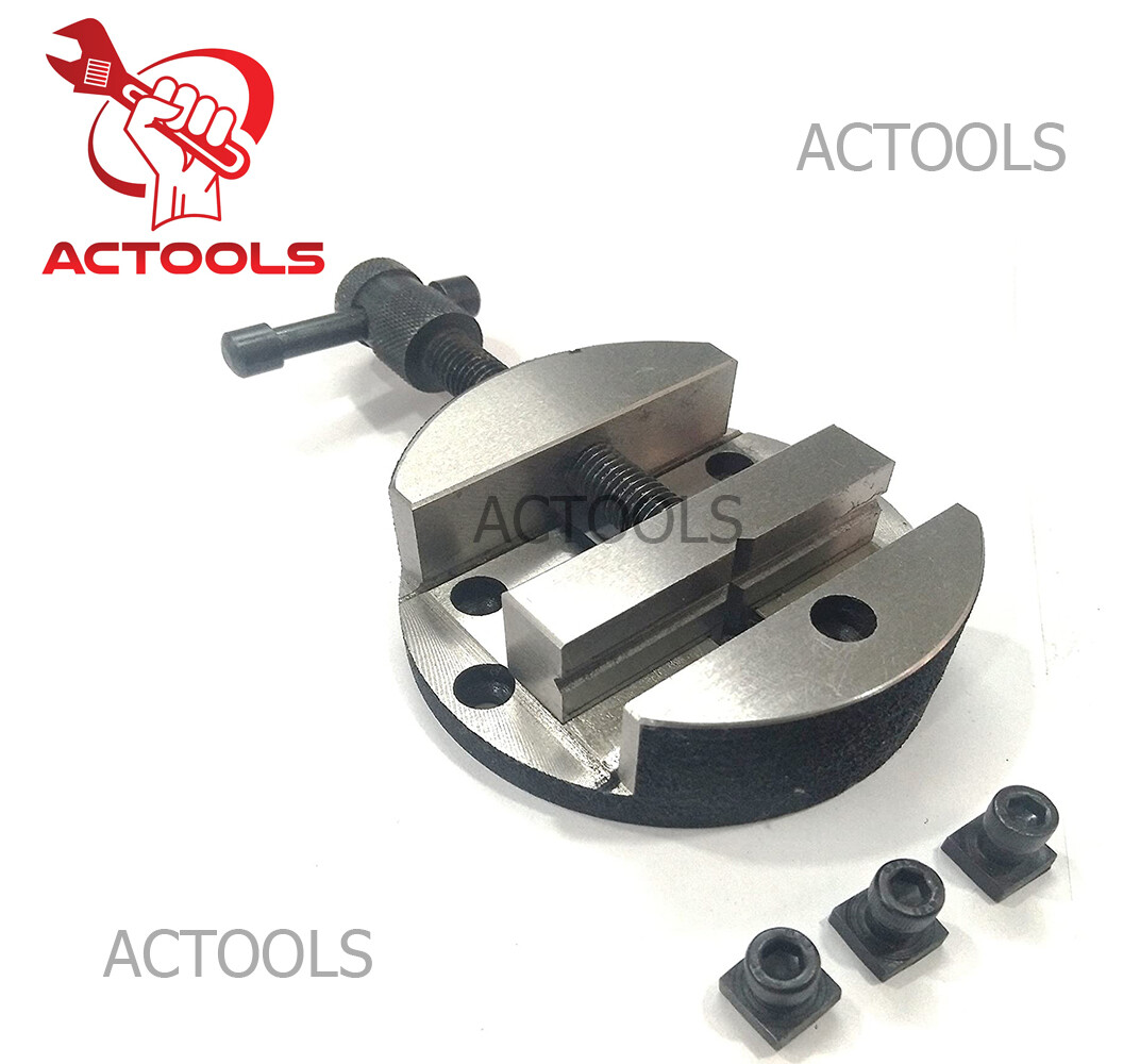 NEW Round Vice 80mm For 3″ 80mm And 4″ 100mm Rotary Table Supplied With T nuts