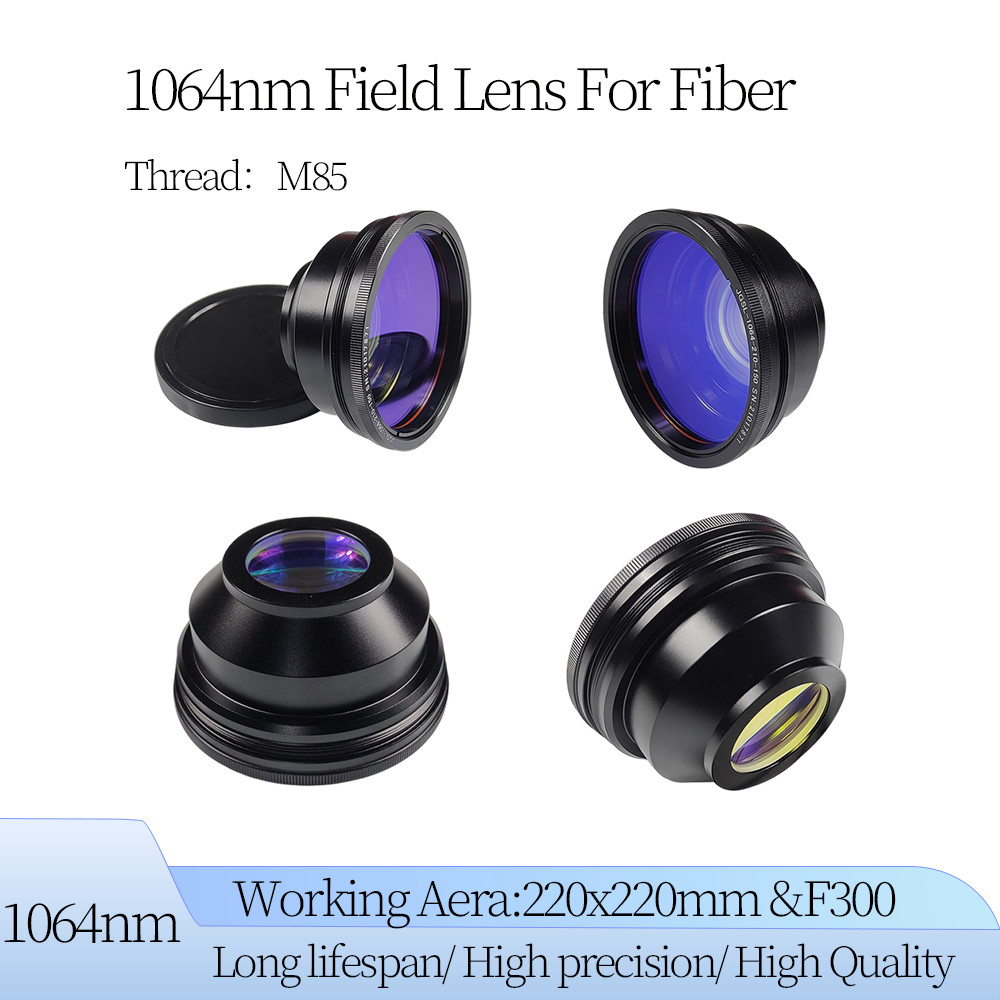 220x220mm Field Scan Lens F330 M85 Thread For 1064nm 60-100W Fiber Laser Marker