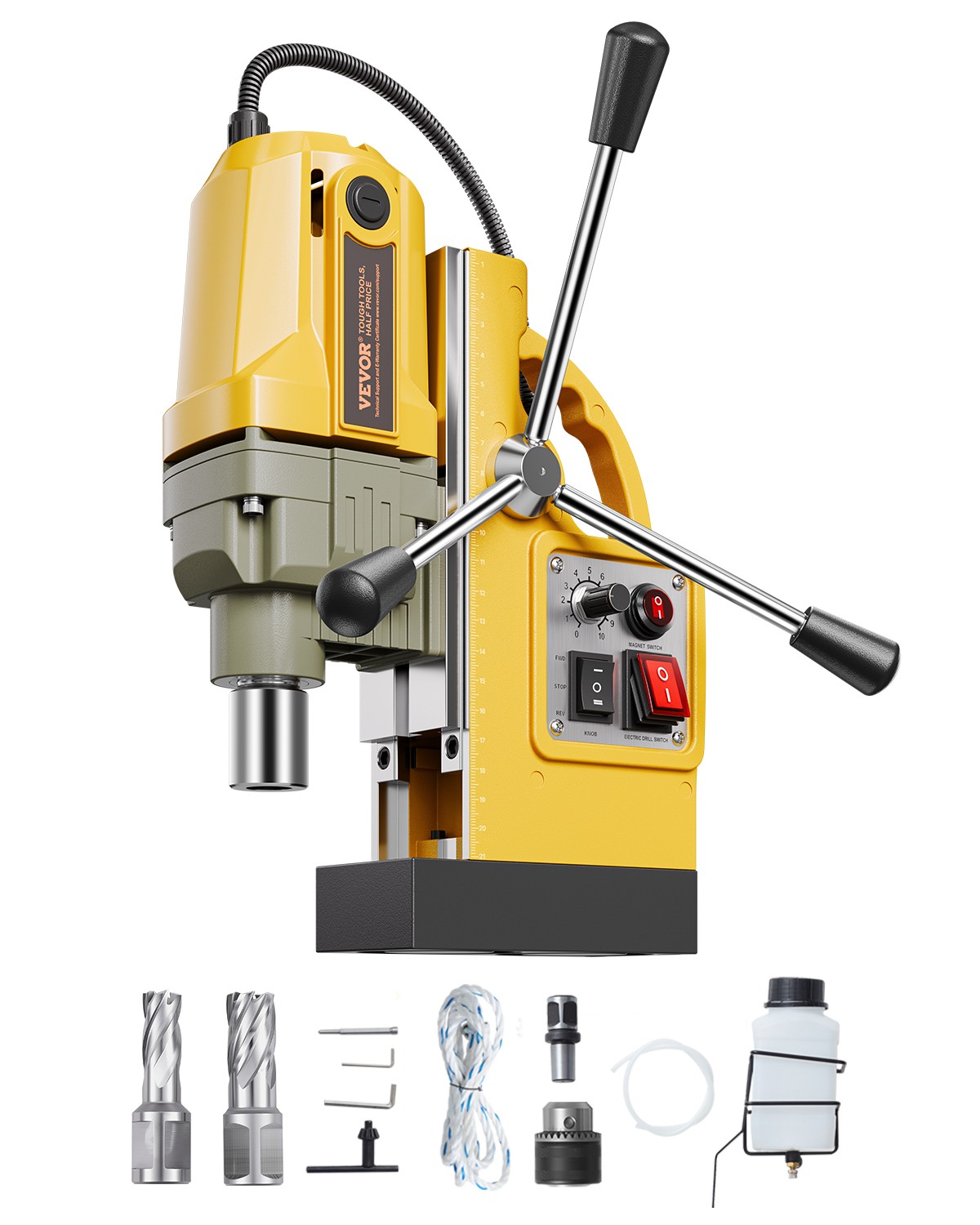 VEVOR Magnetic Drill 1200W 2810 lbf Mag Drill Press 1.6 in Boring Diameter
