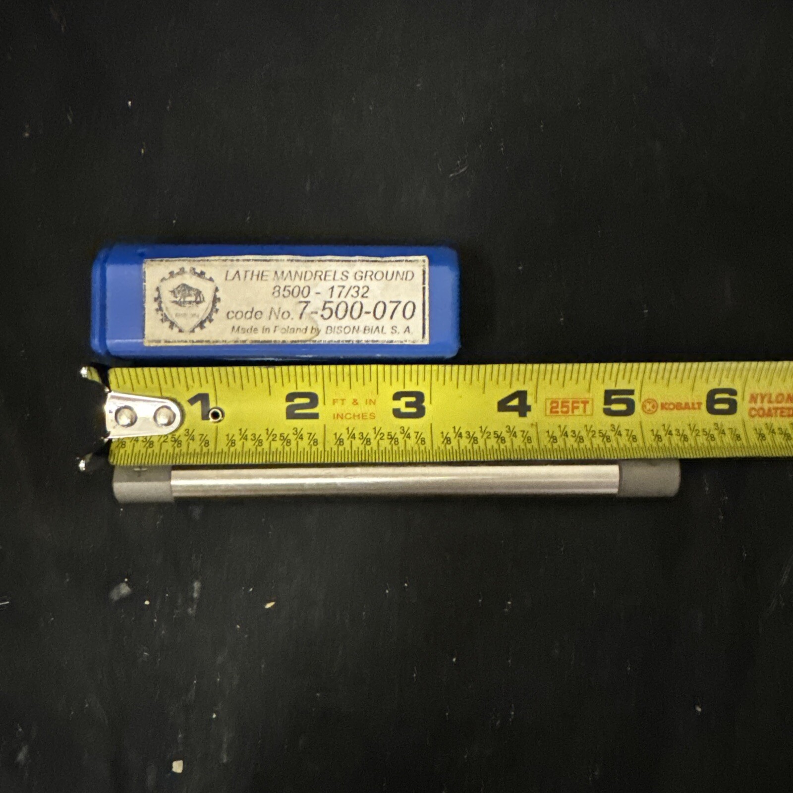 Lathe Mandrels Ground 8500-17/32; Code No. 7-500-070