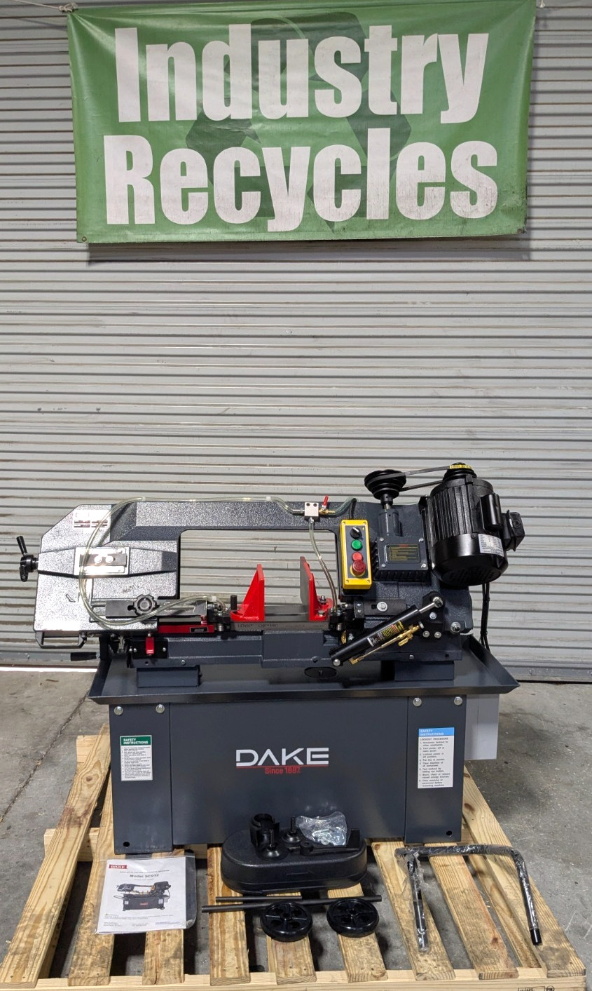 DAKE SE912 9 x 12 Horizontal Bandsaw 110v 1HP Step Pulley *Scratch & De