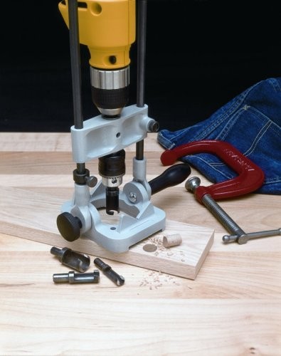 General Tools Precision Drill Guide for 3/8in or 1/2in Power Drills Portable Lig