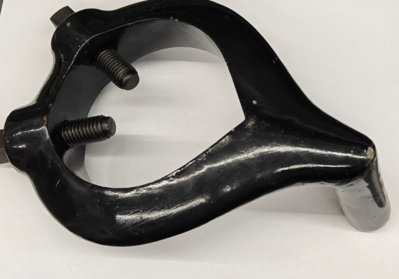 Lathe Dog Bent Leg Tail 4″ Forged Iron Two Screws