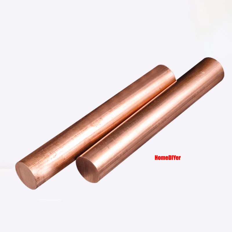 T2 Copper Round Bars Solid Profile Rods Diameter 8mm- 100mm Length 100mm- 300mm