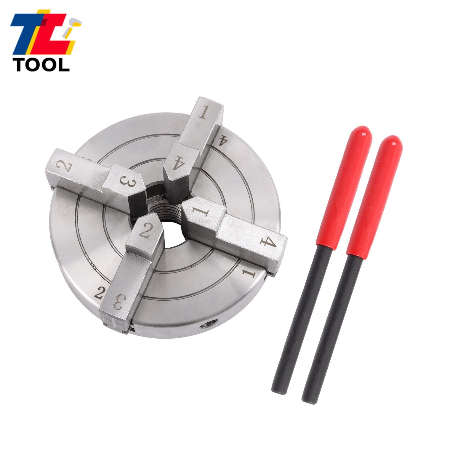 4″ High Concentricity 4 Jaw Lathe Chuck Set 1×8 TPI Self Centering