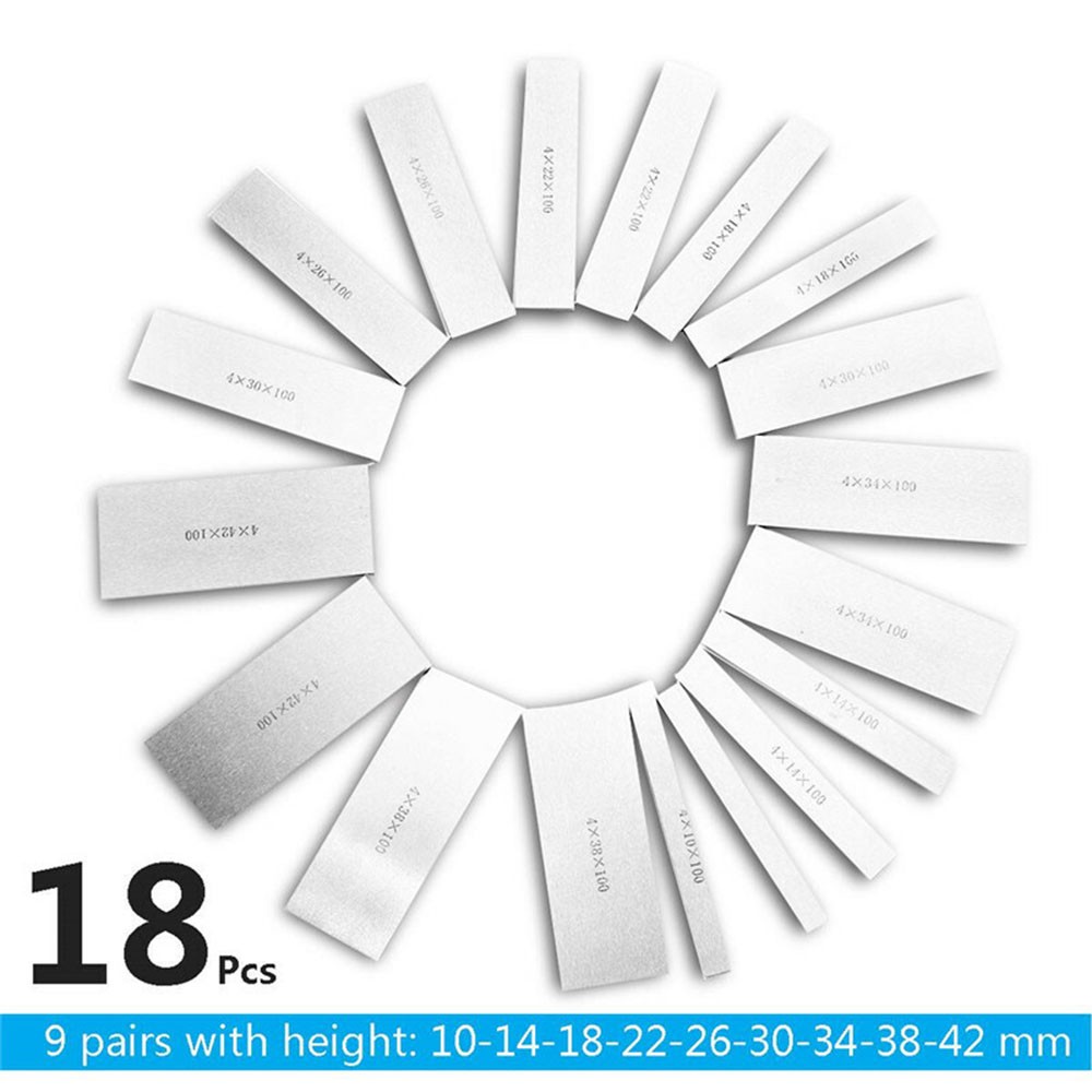 Milling Gauge Set Pads 100mm Block 18Pcs Pad Parallel 9Pair CNC High-precision ~