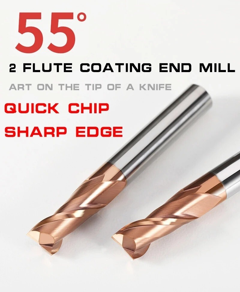 Carbide End Mill Alloy Coating Tungsten Steel Cutting Tool CNC Maching HRC55 Kit