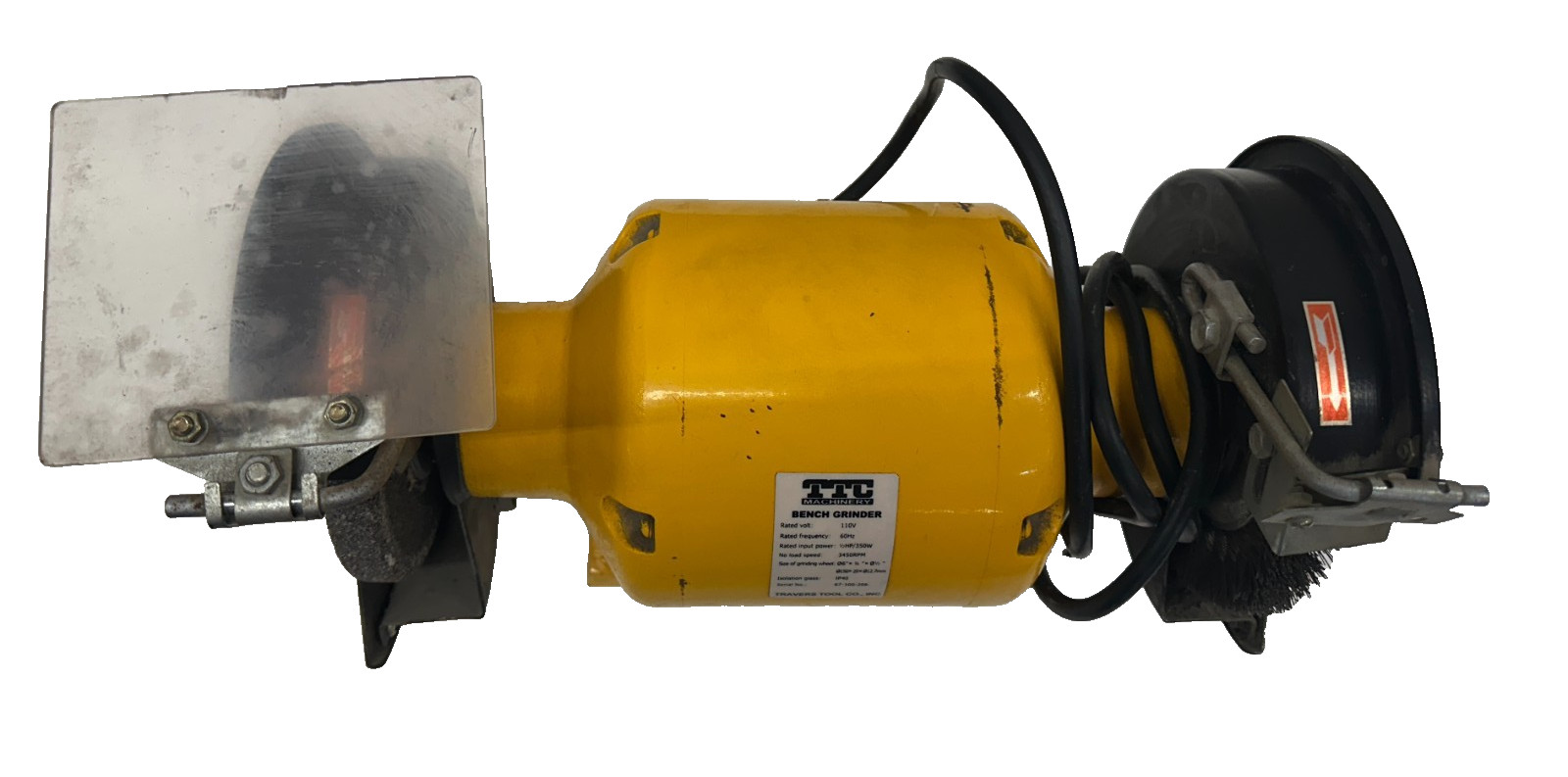 TRAVERS TOOL BENCH GRINDER 87-100-206 110 V 1/2 HP 350 W 3450 RPM 6″ WHEEL