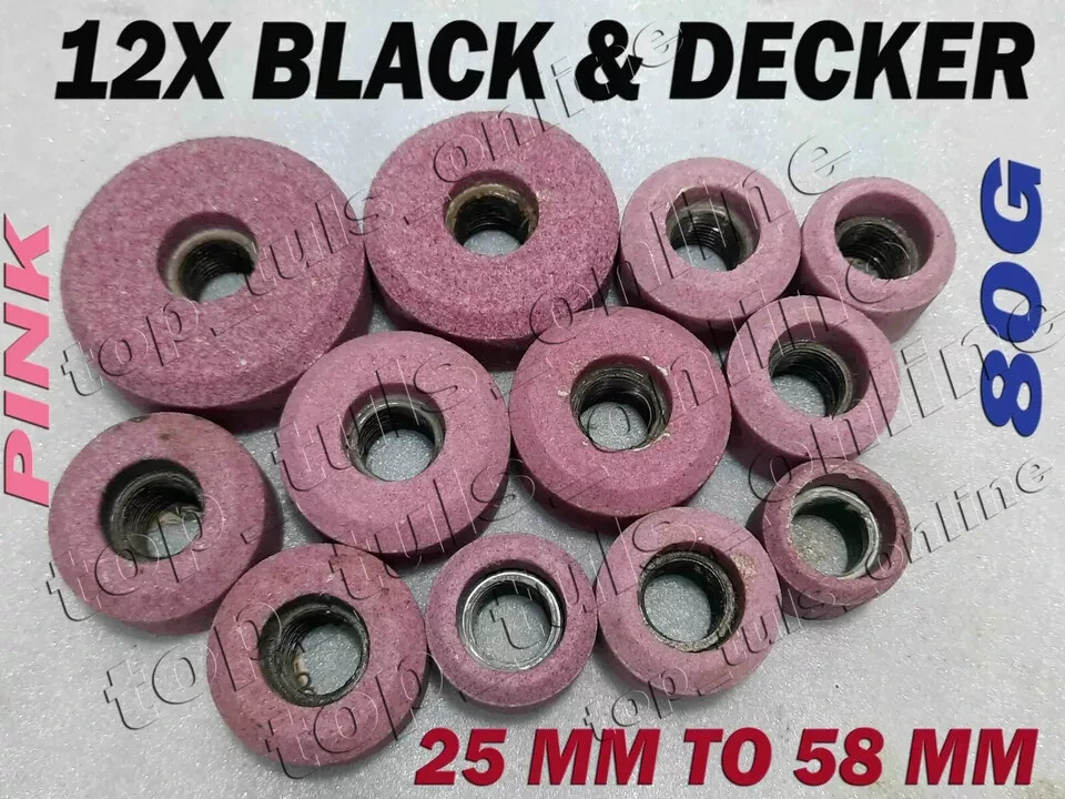 12x Black & Decker VALVE SEAT STONE PINK 80 GRIT MEDIUM