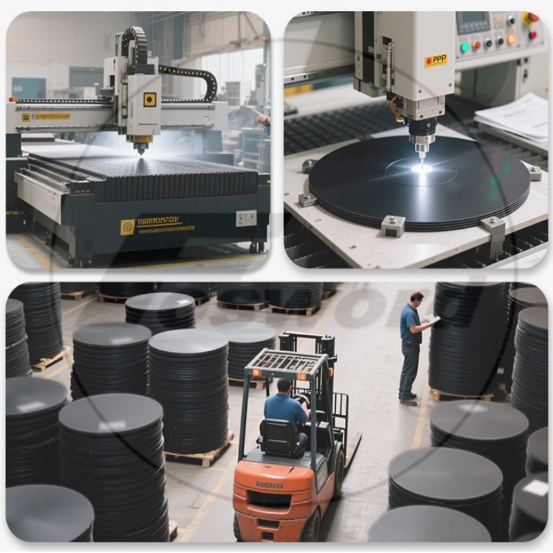 Black Polypropylene Round Disc Cut to Size PP Plastic Sheet Polyprop Ø20mm-350mm