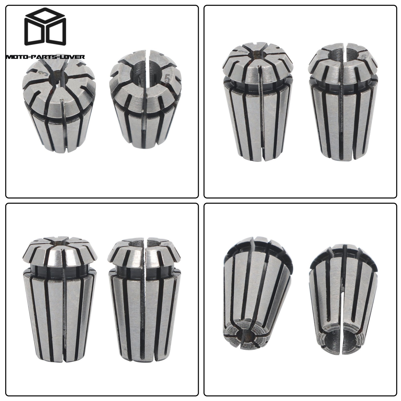 ER11 Spring Collets 1mm 2mm 3mm 4mm 5mm 6mm 7mm 7pcs Set