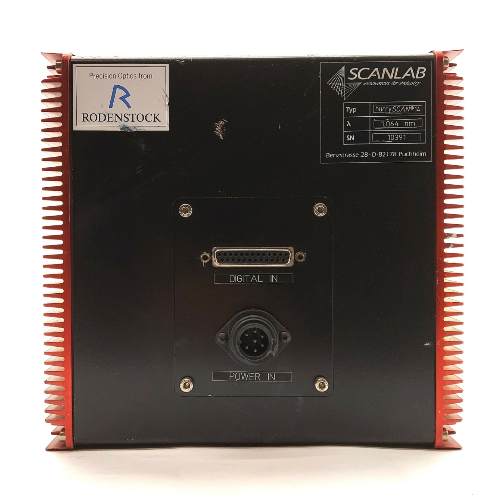 Scanlab HurryScan 14 LASER Scan Head, 250W@1064nm, 14mm Aperture, F=100mm, 15VDC