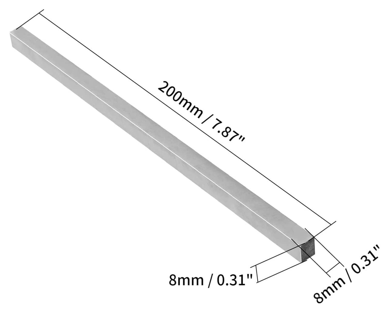 Lathe HSS Square Cutting Tool Bits Bar Rectangular Lathe Fly Cutter Mill Blan…