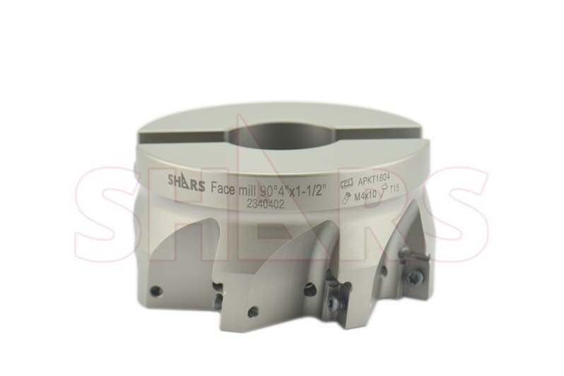 Shars 4″ Coolant Thru 90° Indexable Face Mill APKT 1604 8 Flutes New #[