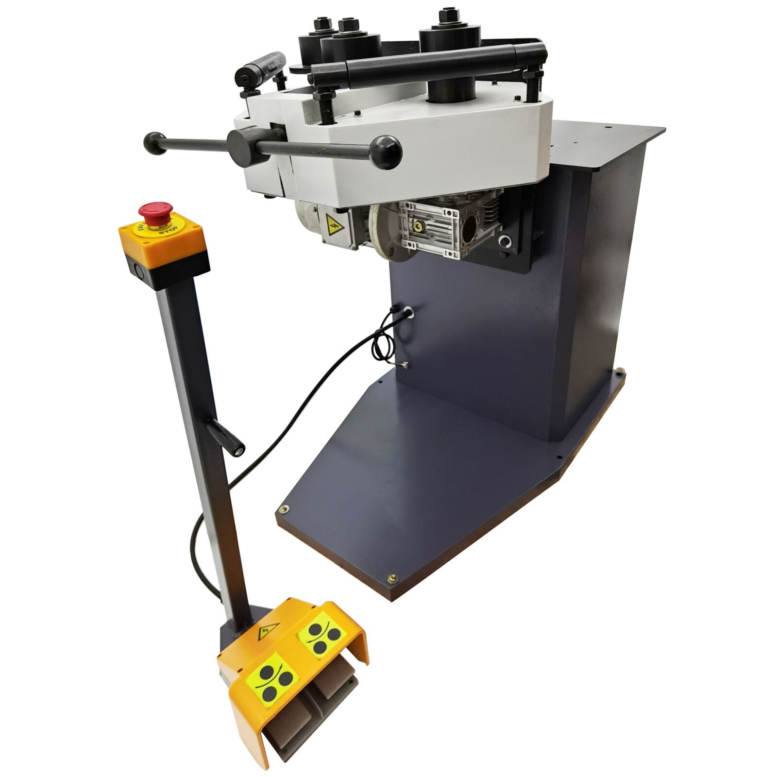 1.1KW 220V Three Roller Round Bending Machine Horizontal Vertical Pinch Roll Ben