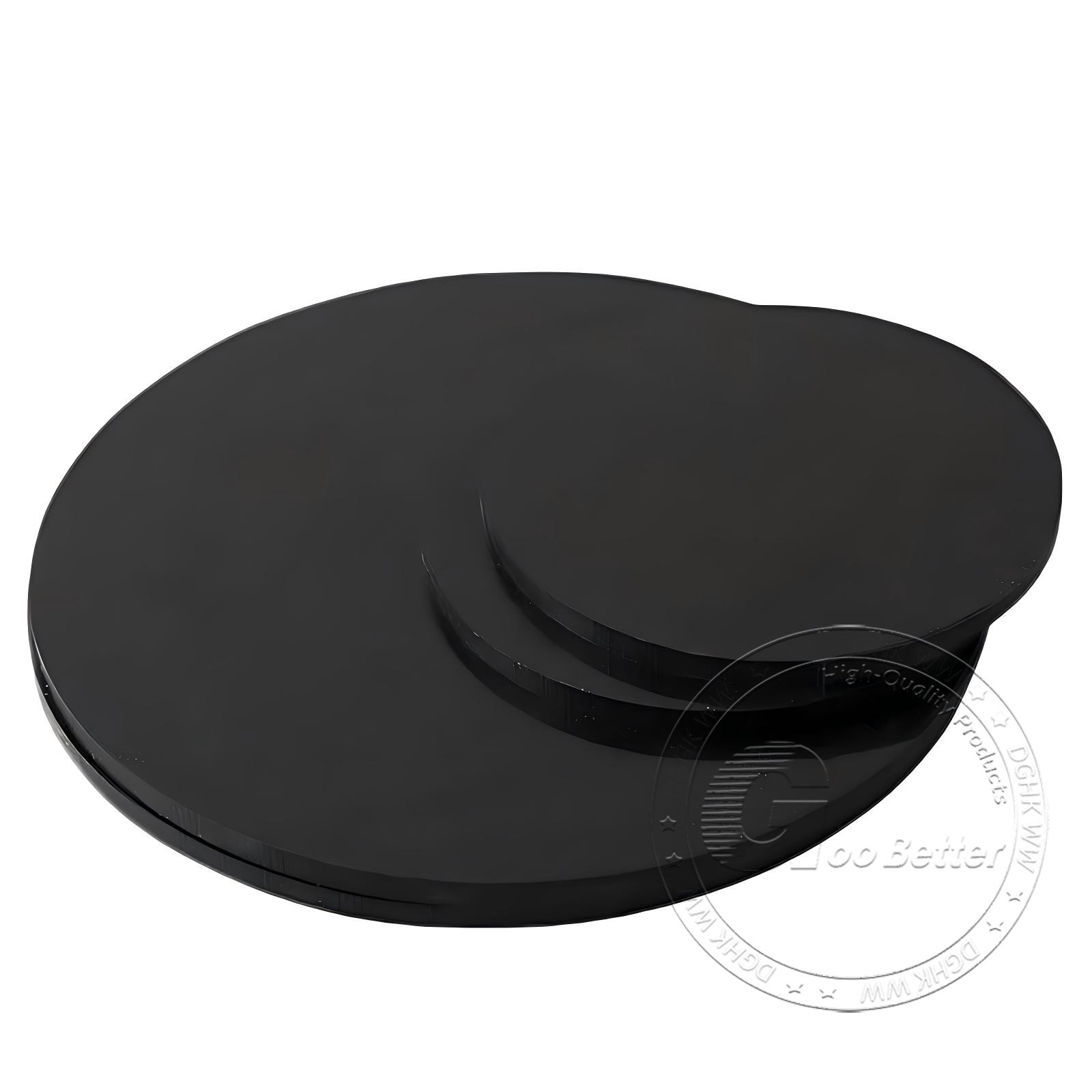 Black Polypropylene Round Disc Dia 20-400mm PP Plastic Sheet Thickness 1-30mm