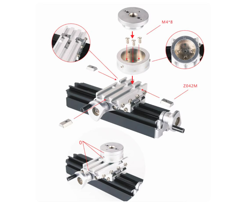 High-Power 60W Miniature Metal Rotary Lathe Model-Making Teaching Instrument
